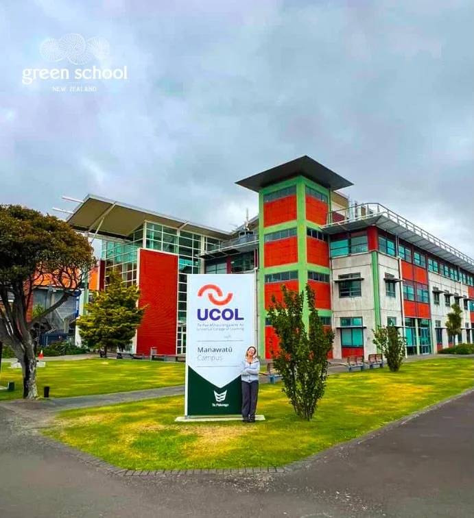 This week, we proudly acknowledge members of our Green School alumni community as they begin exciting new chapters in higher education.

Haka, pictured in front of @ucolnz has begun studying Applied Science (Medical Imaging, Level 7), and Lewis, Jess