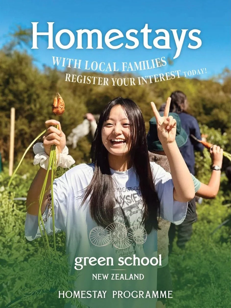 2026 Homestays available now - with local families.

Our current homestay students are thriving, connecting with other homestay families at beach BBQ meet-ups, taking part in harvest events in the @greenschoolnz campus gardens, and joining their clas