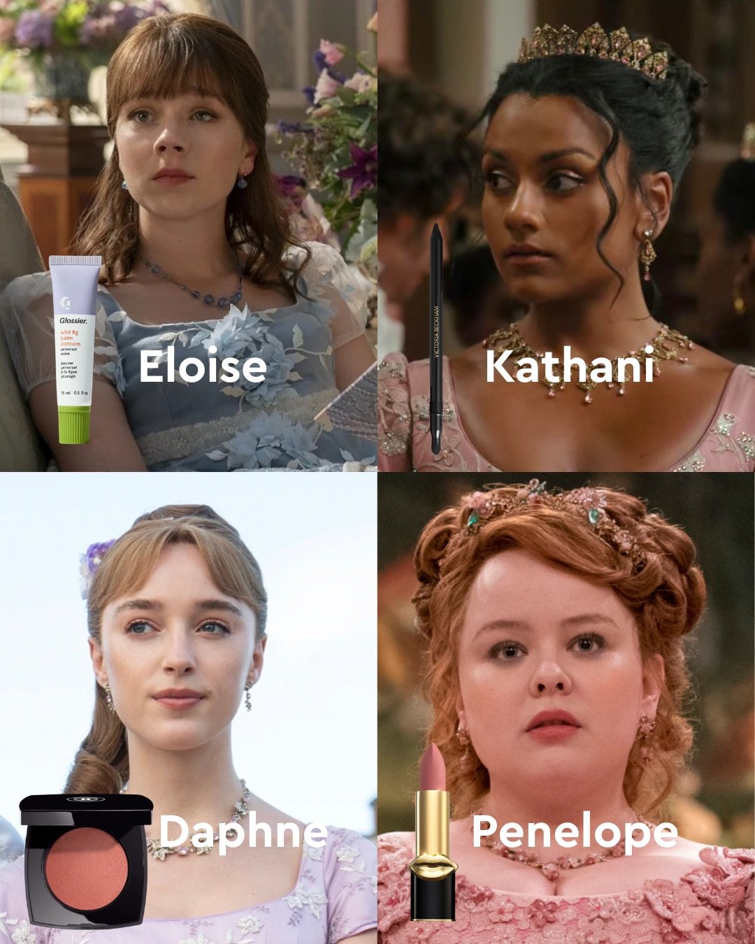 Dearest Gentle Reader, are you as excited as we are for the highly anticipated new season of Bridgerton? 

Here&rsquo;s our guess of our favorite characters&rsquo; holy grail products! What are yours? 💄🪞🪶

&bull;
&bull;
&bull;
&bull;
&bull;
&bull;