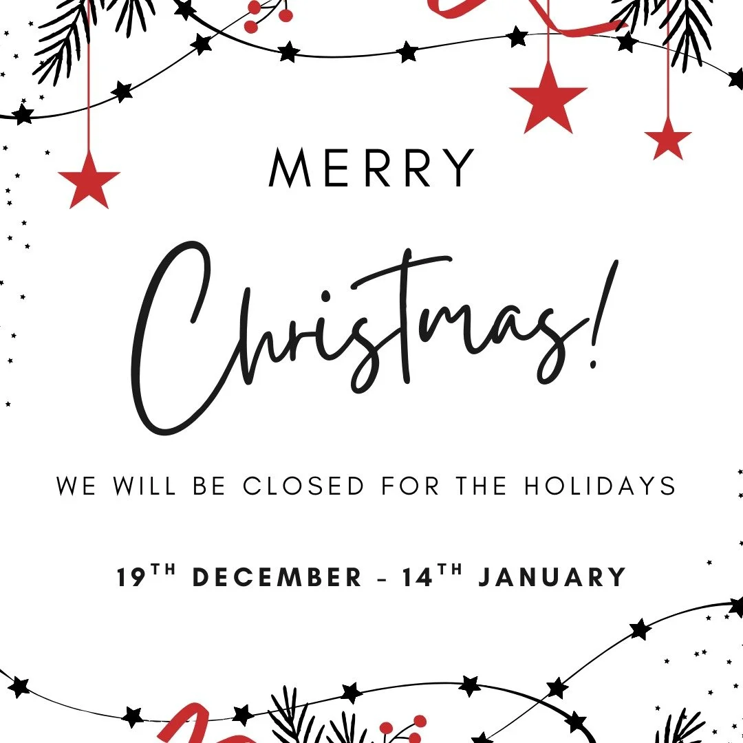 We&rsquo;re taking a little Christmas break 🎄

We will be closed over Christmas &amp; New Year from 19th December to 14th January.

Thank you to our amazing clients, suppliers, and everyone we work with - we truly appreciate your support.

Wishing y
