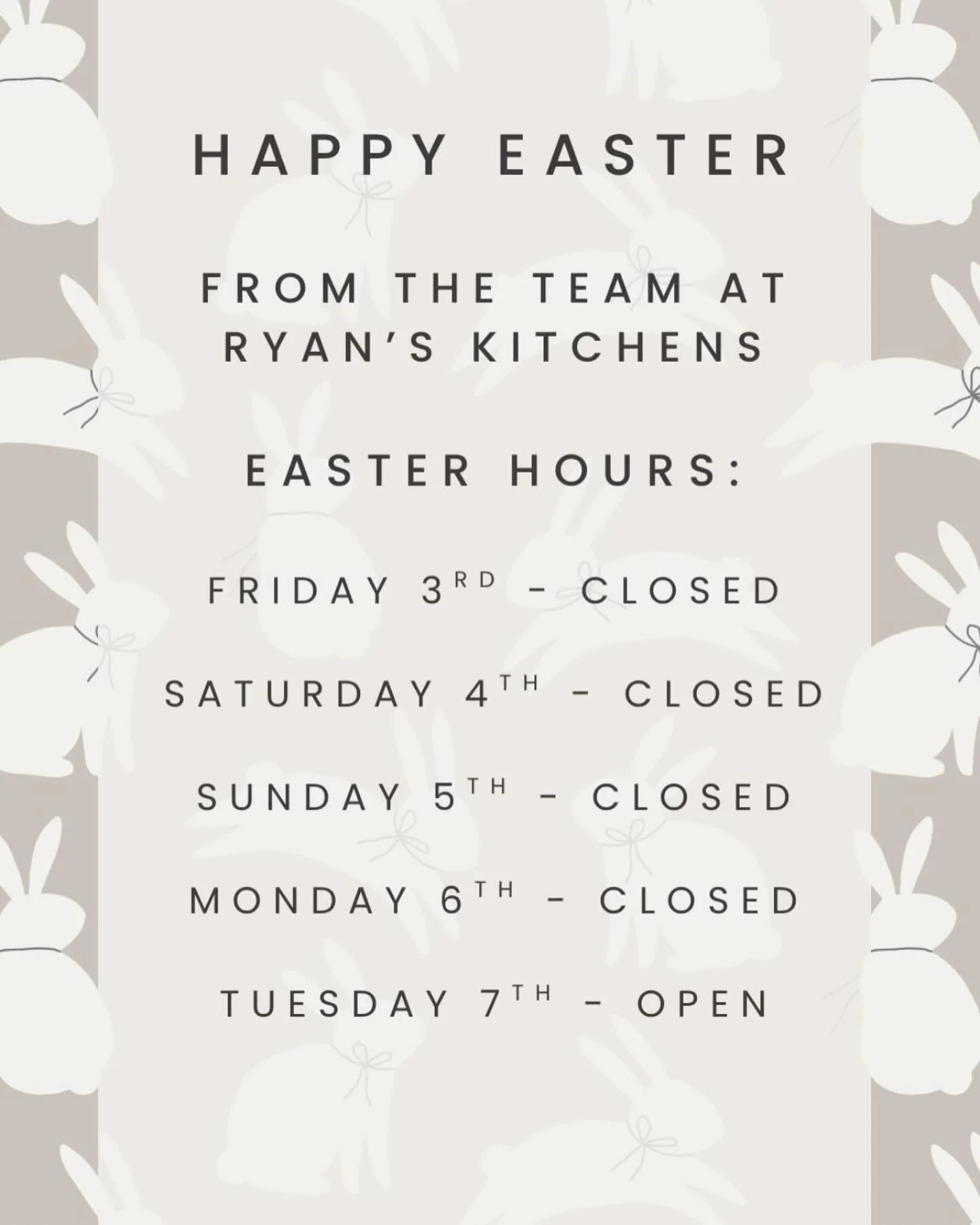 We&rsquo;re taking a little Easter break - enjoy the long weekend 🐰💛

#easter #easterhours