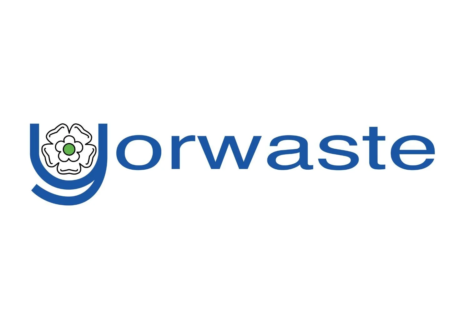 Yorwaste logo with stylized 'Y' and white rose emblem in blue text.