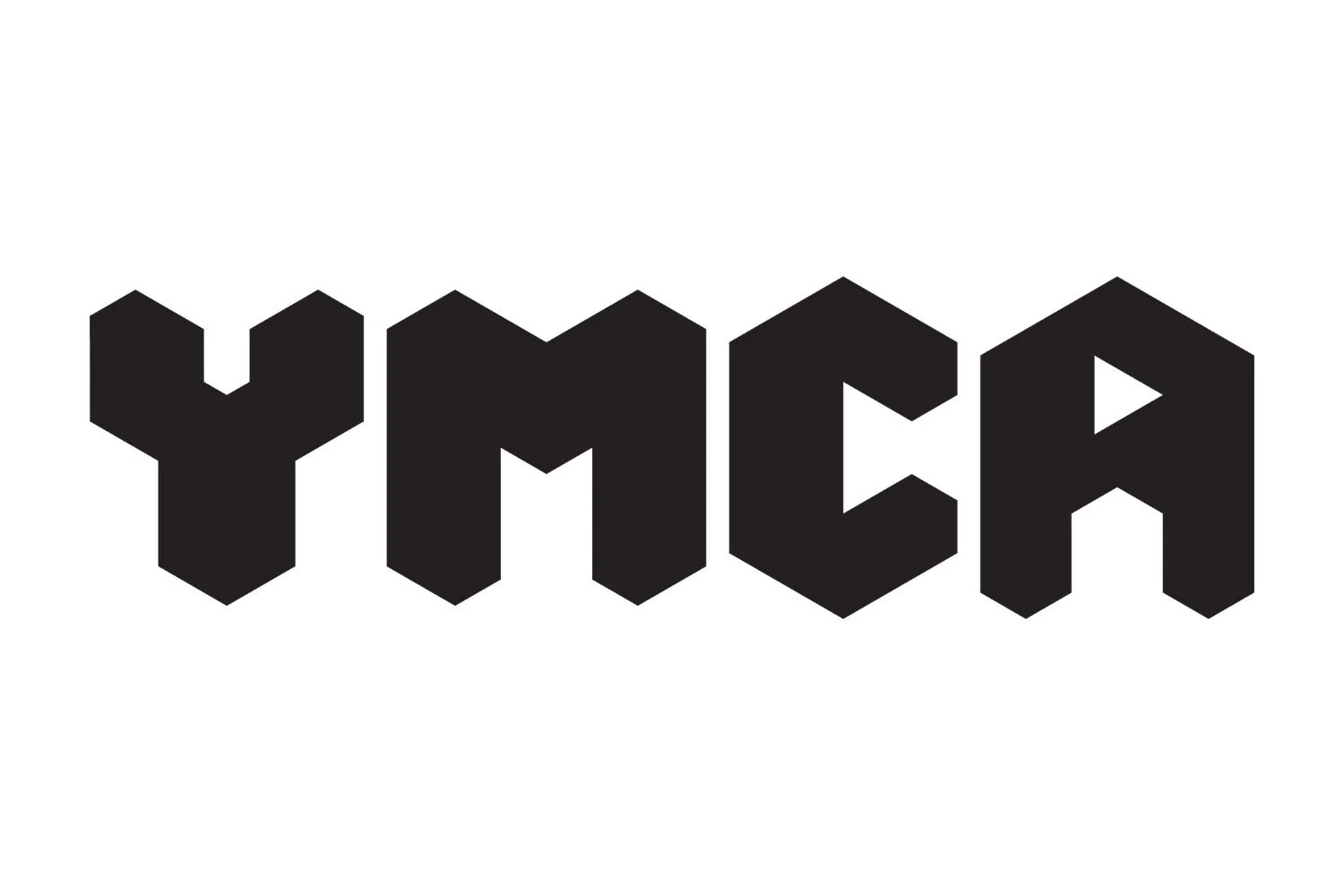 "YMCA" in bold, black uppercase letters.