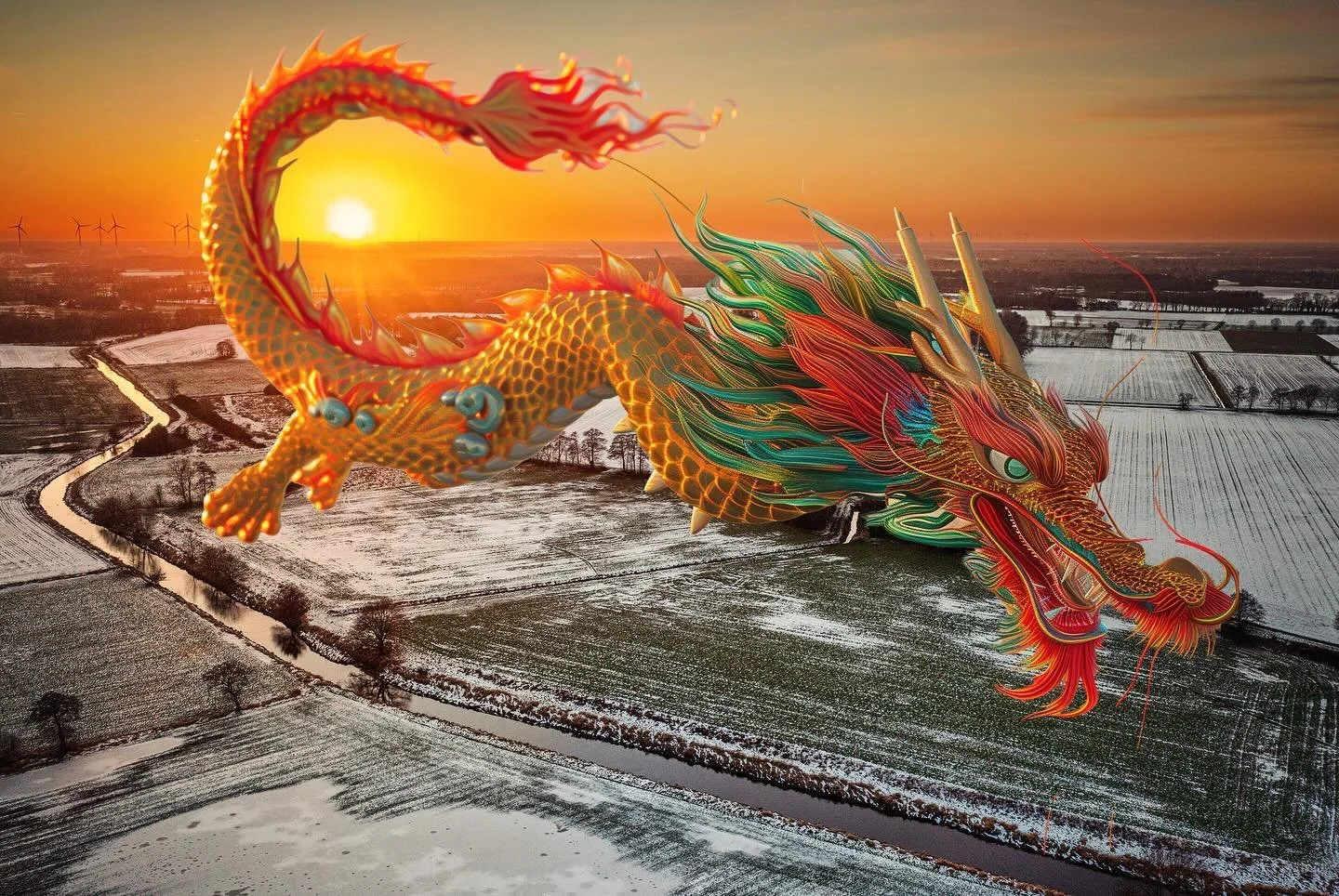 Willkommen im Jahr des Drachen!

Diesen Drachen, der &uuml;ber die Lethe fliegt, habe ich mit KI in Midjourney kreiert. Was haltet ihr von der &bdquo;K&uuml;nstlichen Intelligenz&ldquo; und habt ihr schon damit experimentiert?
Ein sch&ouml;nes Woc