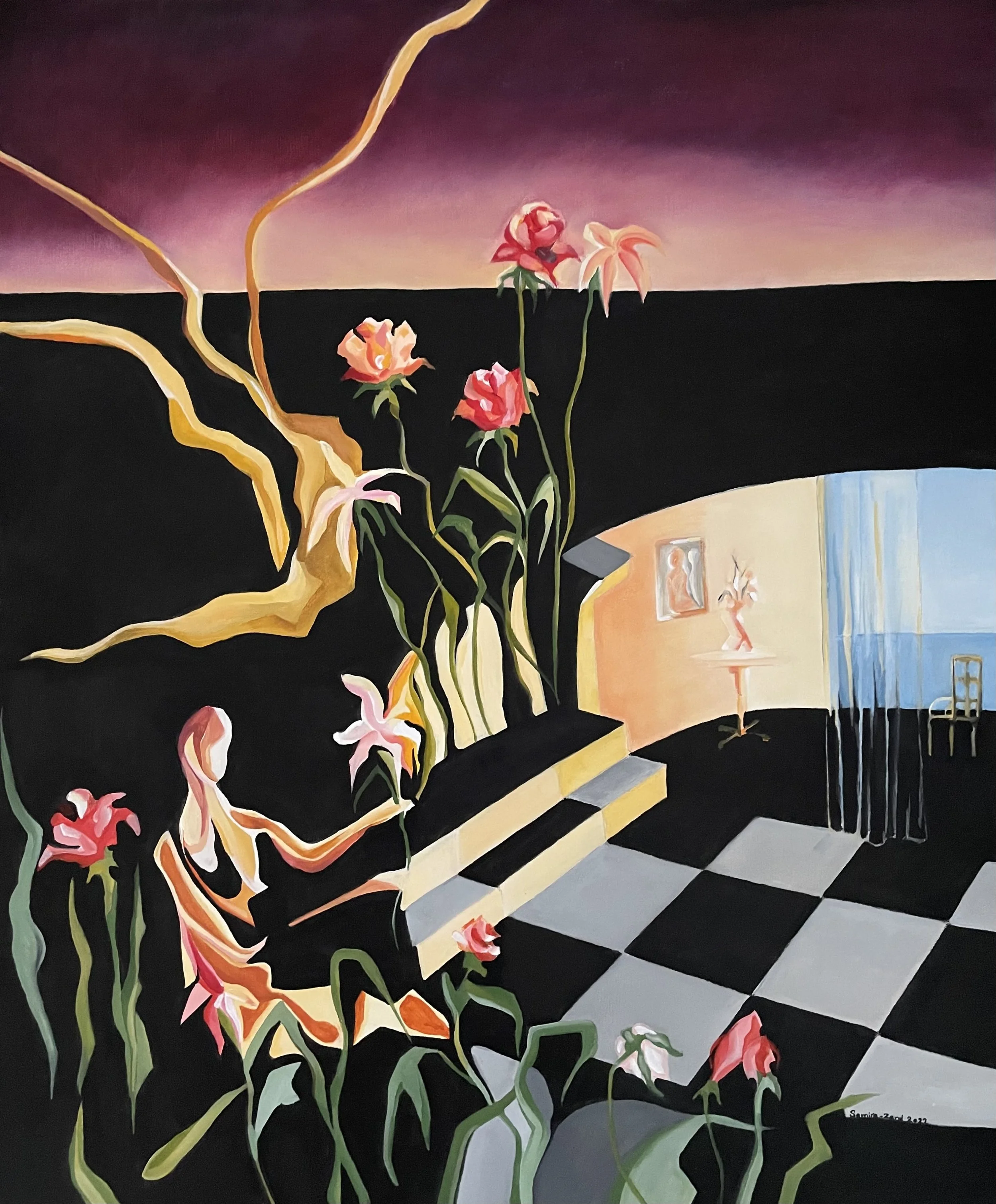Dream,
Medium: Acrylic on canvas
Size: 102m x 76m
Year: 2023, SOLD