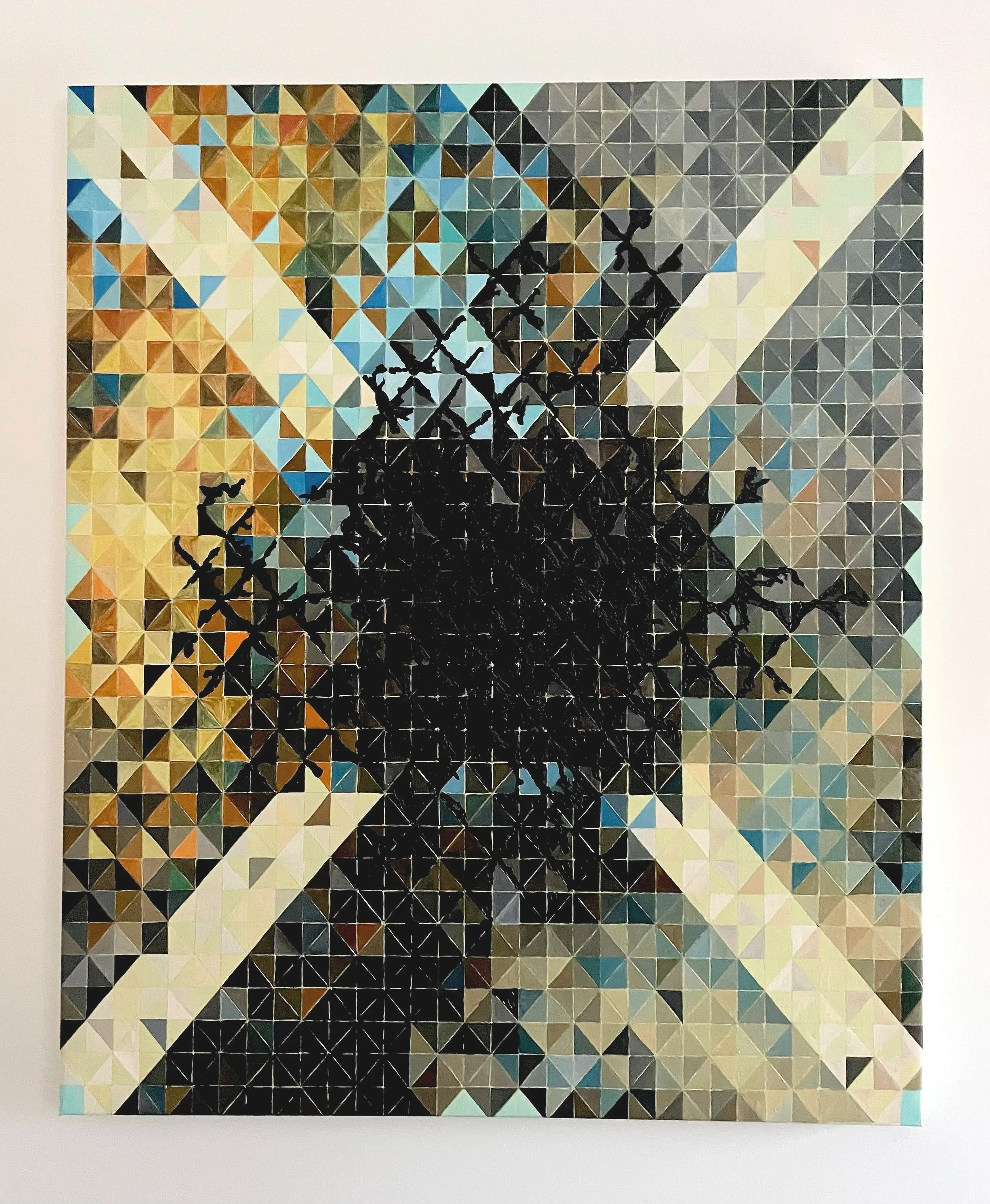 Title:  State 01 "The Region"

Material: Oil, Graphite on Linen

Year: 2025  

Dimensions: 100 x 121 x 3 cm.     
