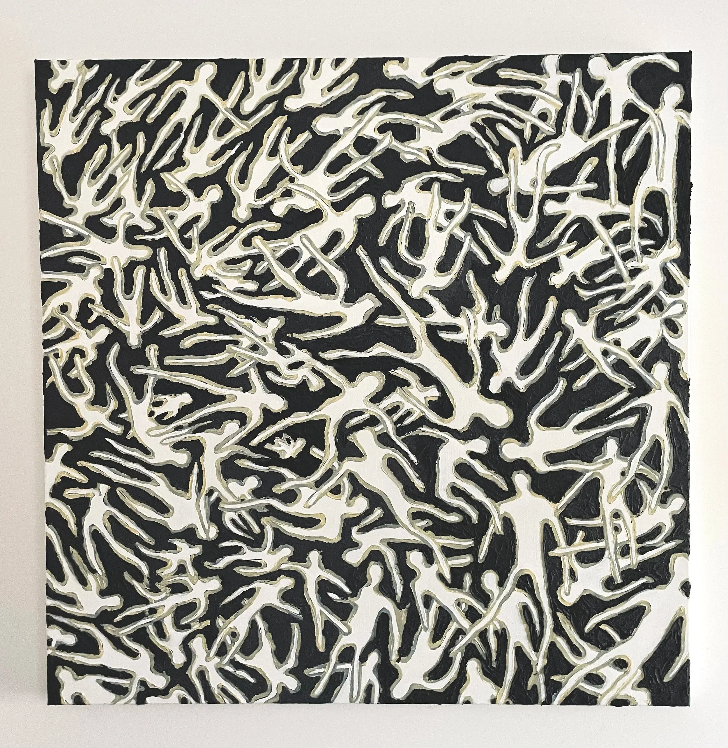 State 06
“Beneath the silence”
Material: Oil, Sand and Acrylic on Linen
Year: 2026         
Dimensions: 102 x 102 x 3 cm 

