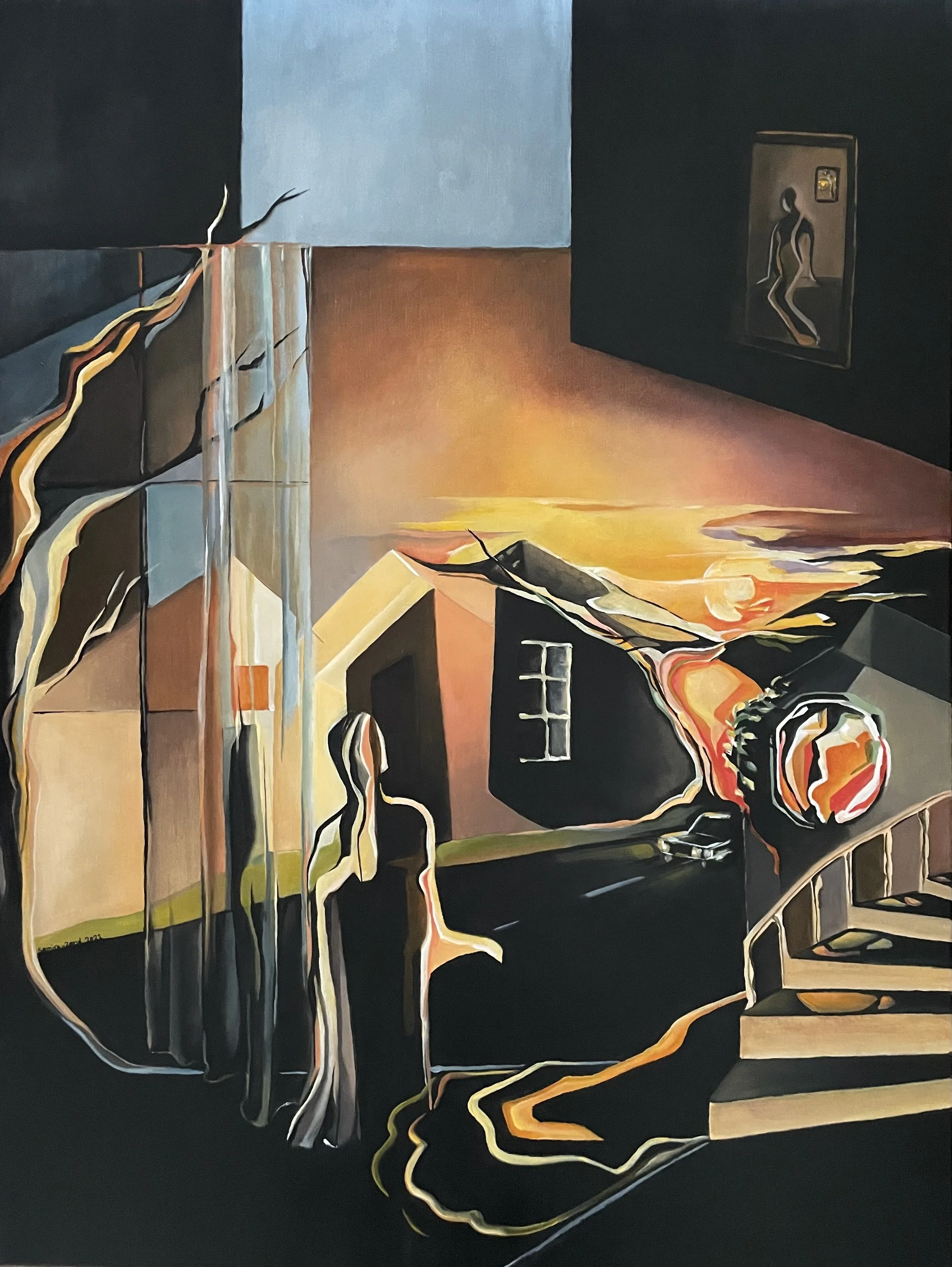 Boundaries,
Medium: Acrylic on canvas
Size: 102m x 76m
Year: 2022, SOLD