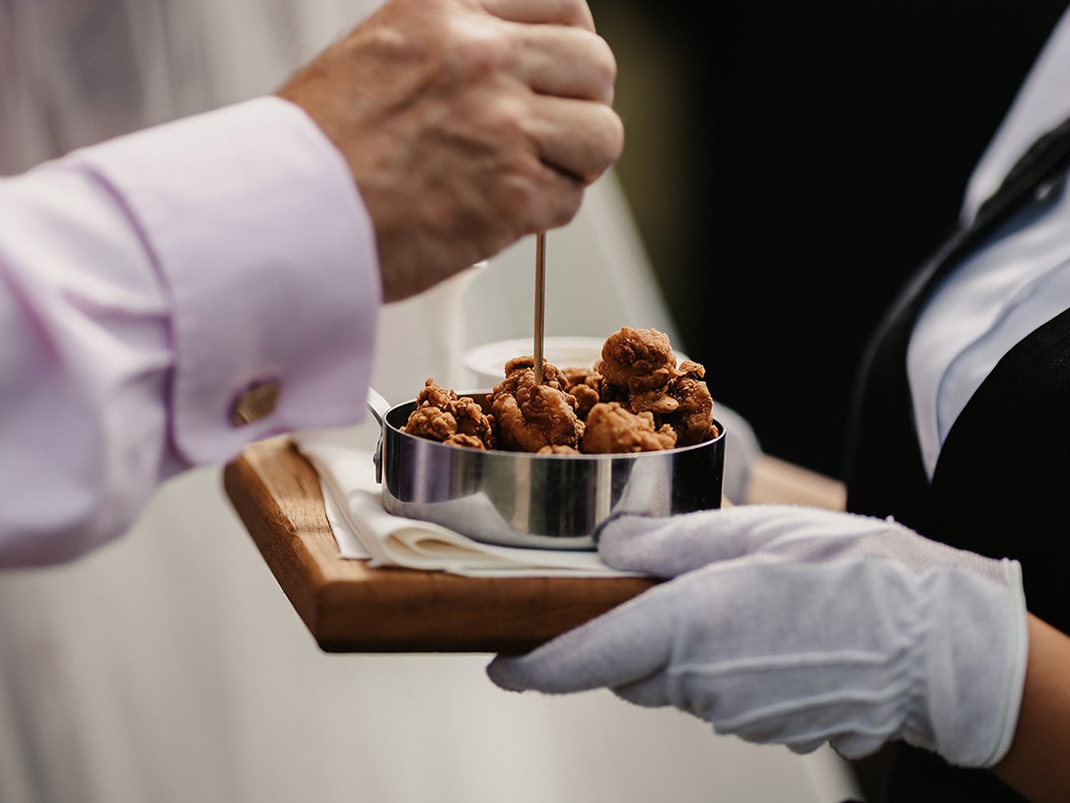 The Old Kent Barn's canapé crispy chicken