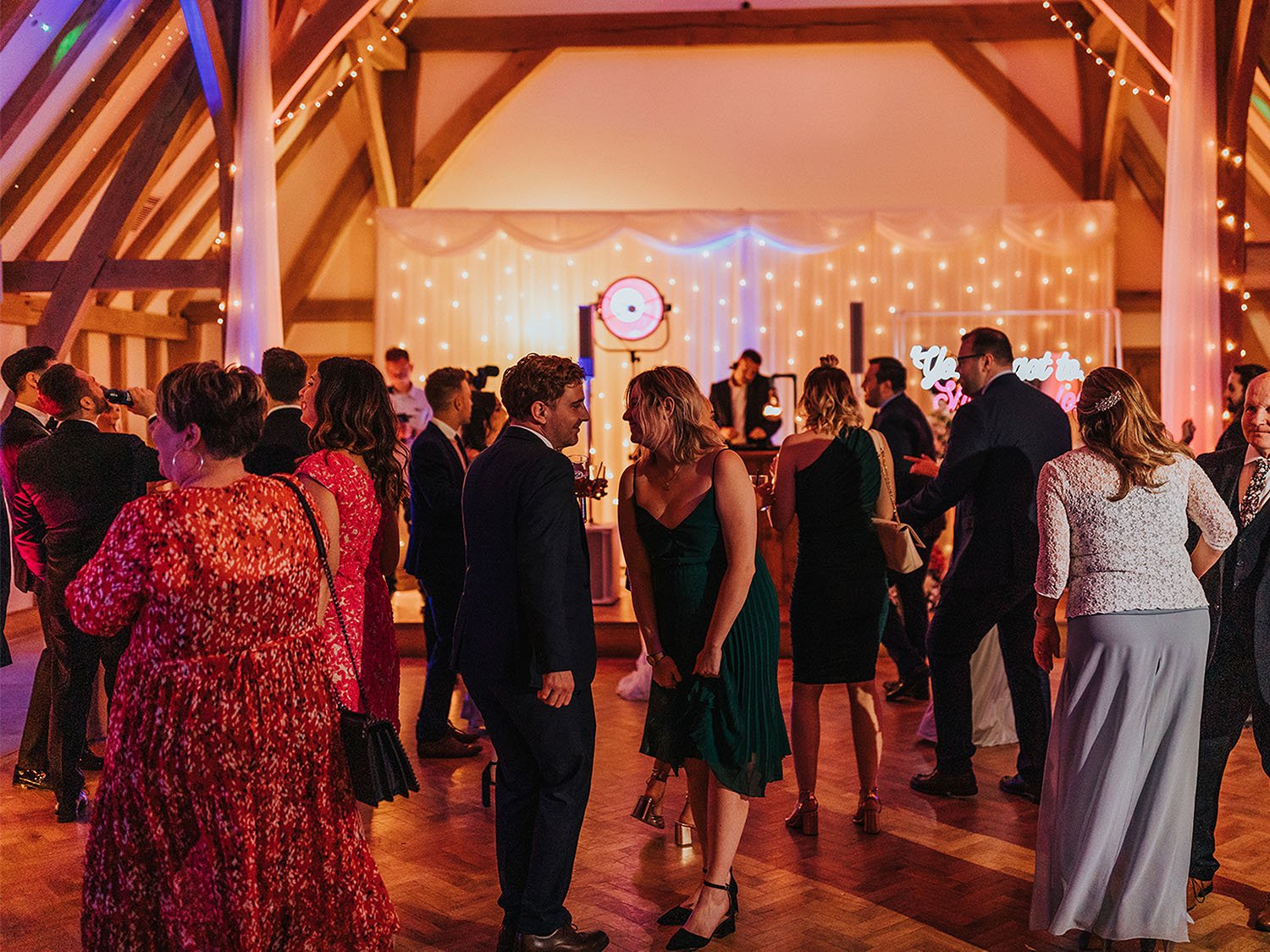 The Old Kent Barn evening fun dance floor couples dancing