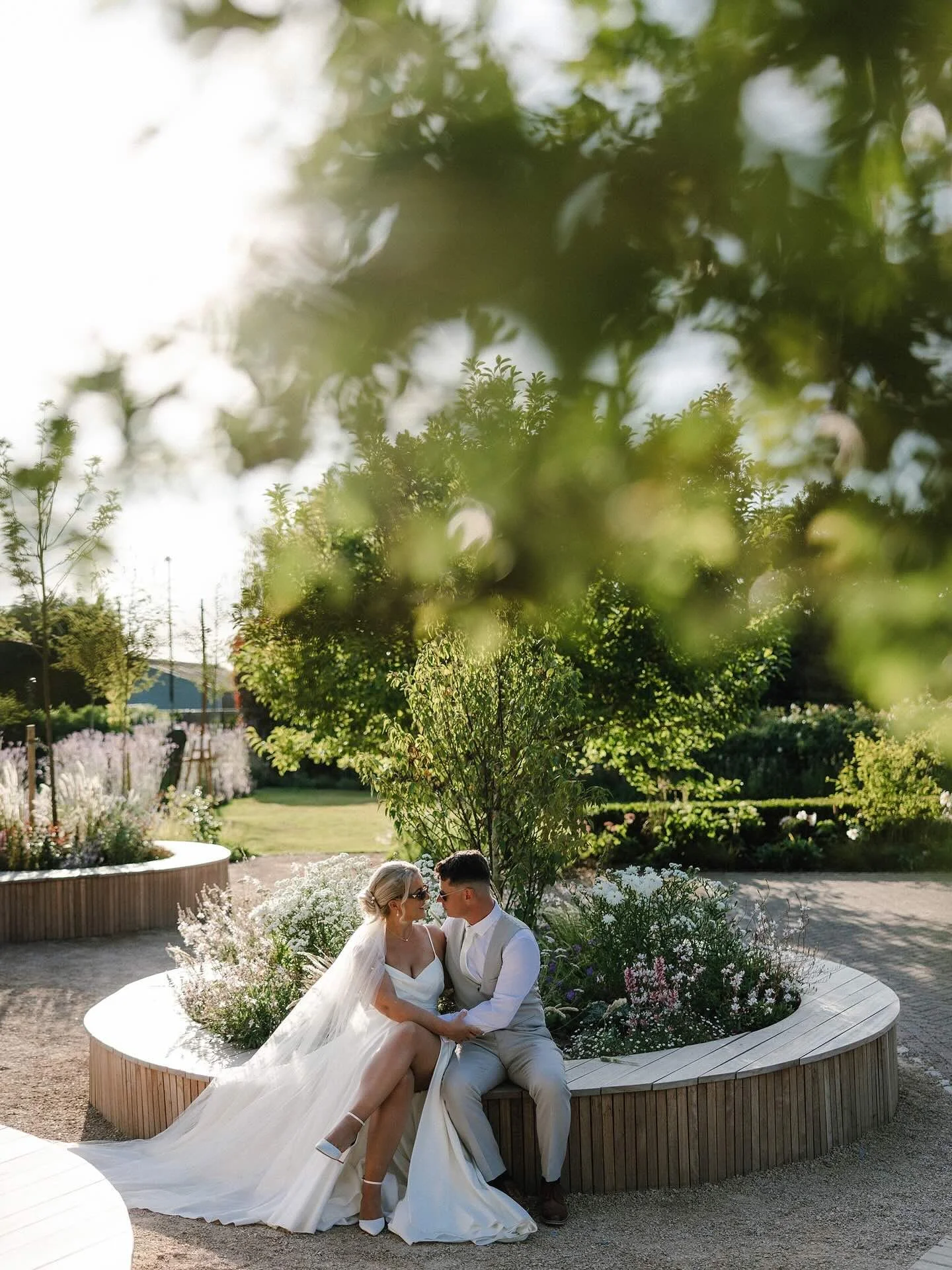 last minute weddings kent couple in the gardens post wedding