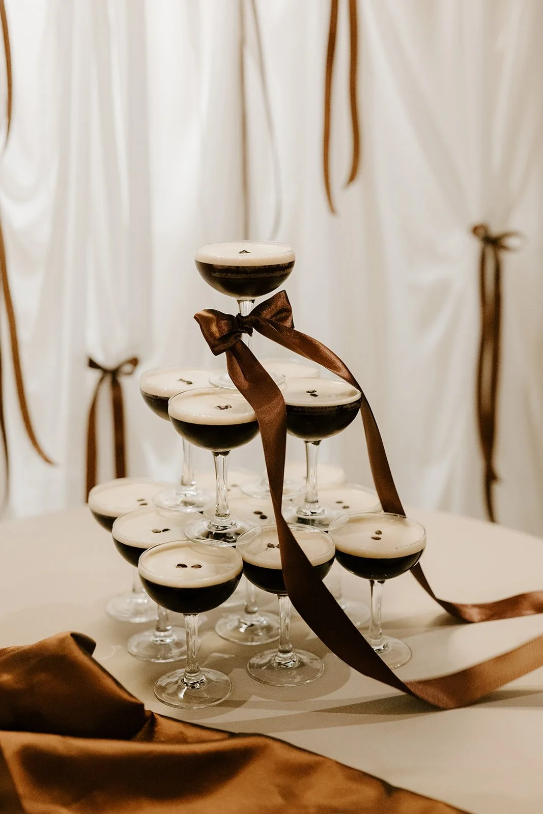 Christmas party at The Old Kent Barn in Kent Espresso martini for guest arrival