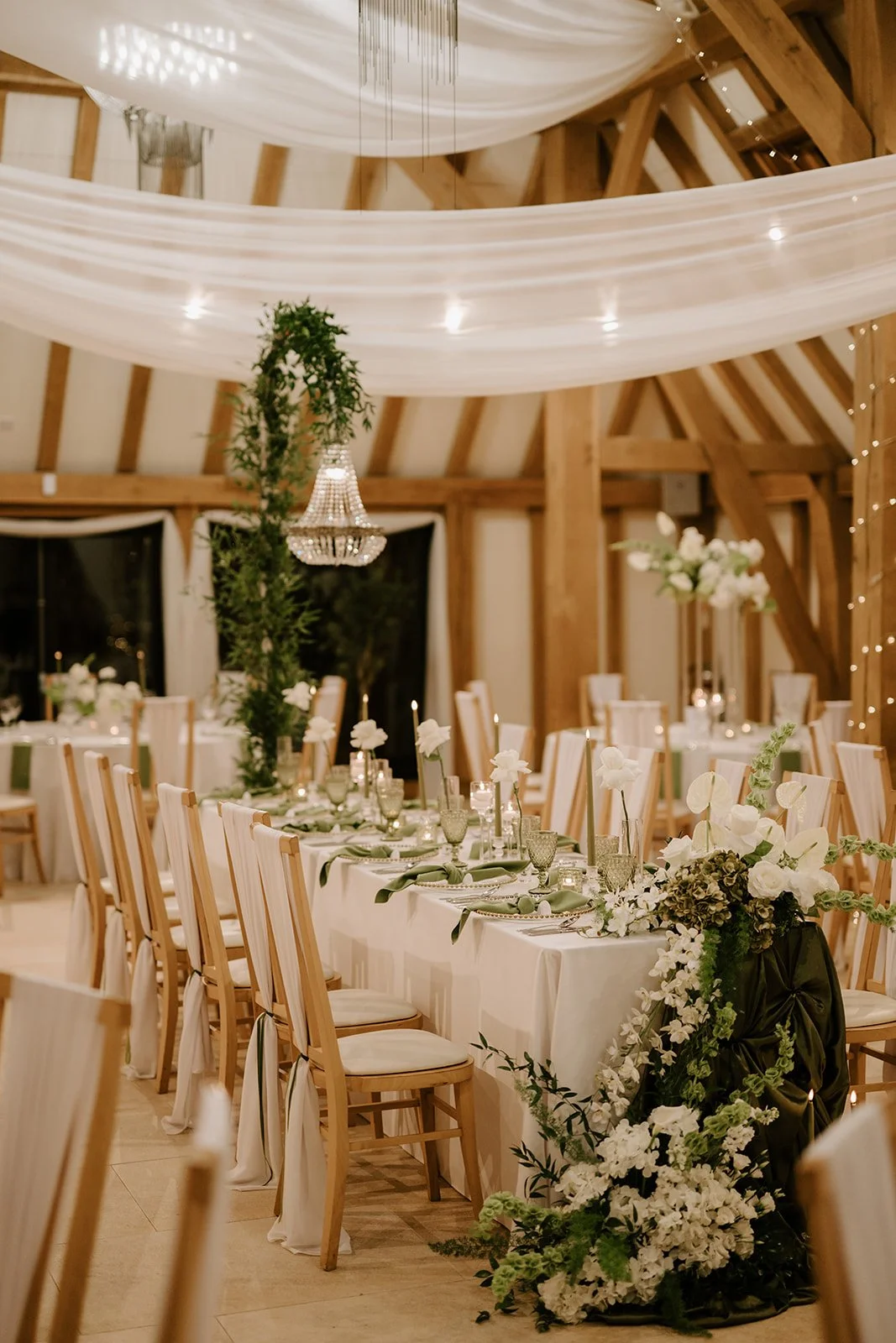 The Old Kent Barn tasting experience evening decor 