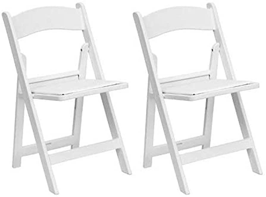 White resin chair rental events parties