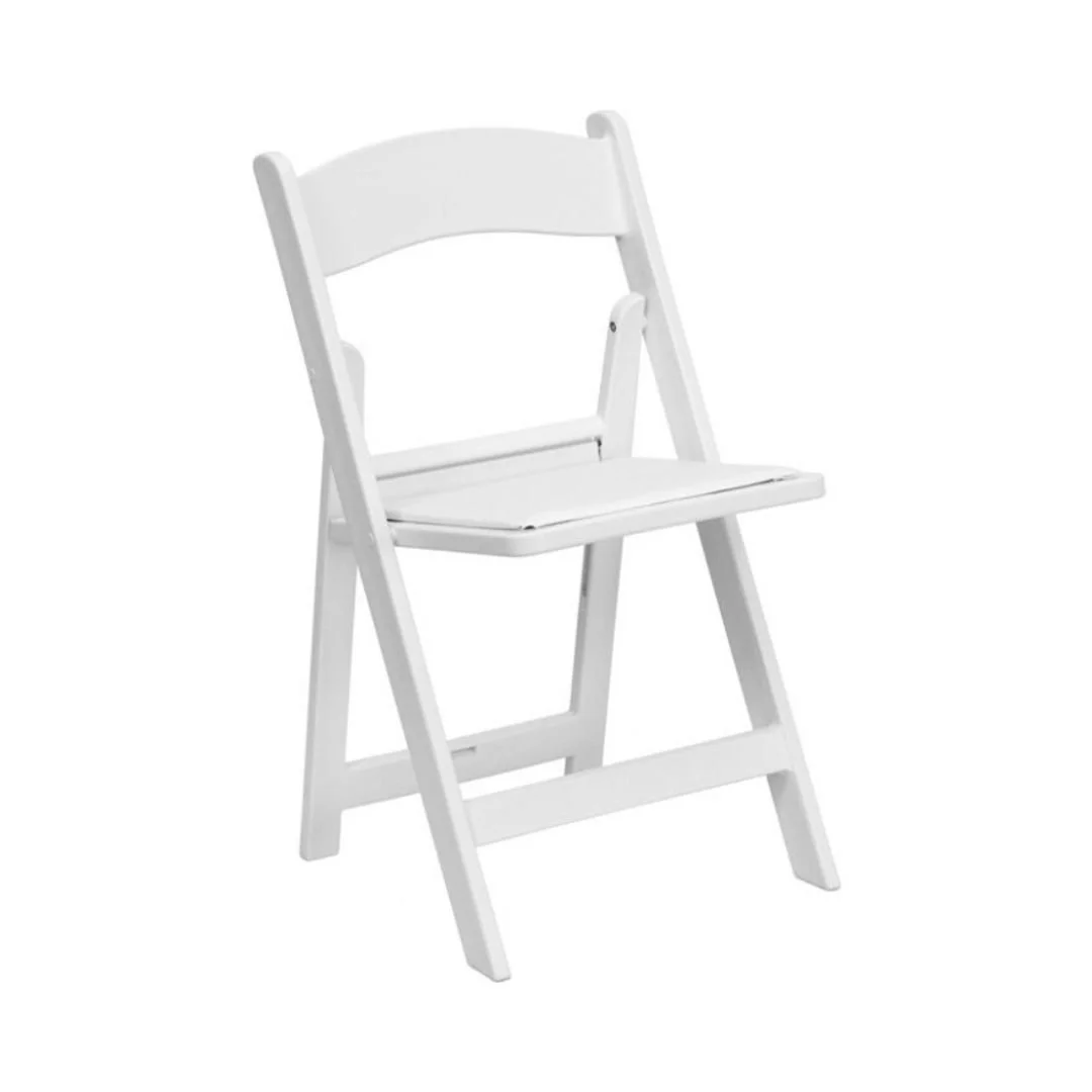 Padded White Resin Chair