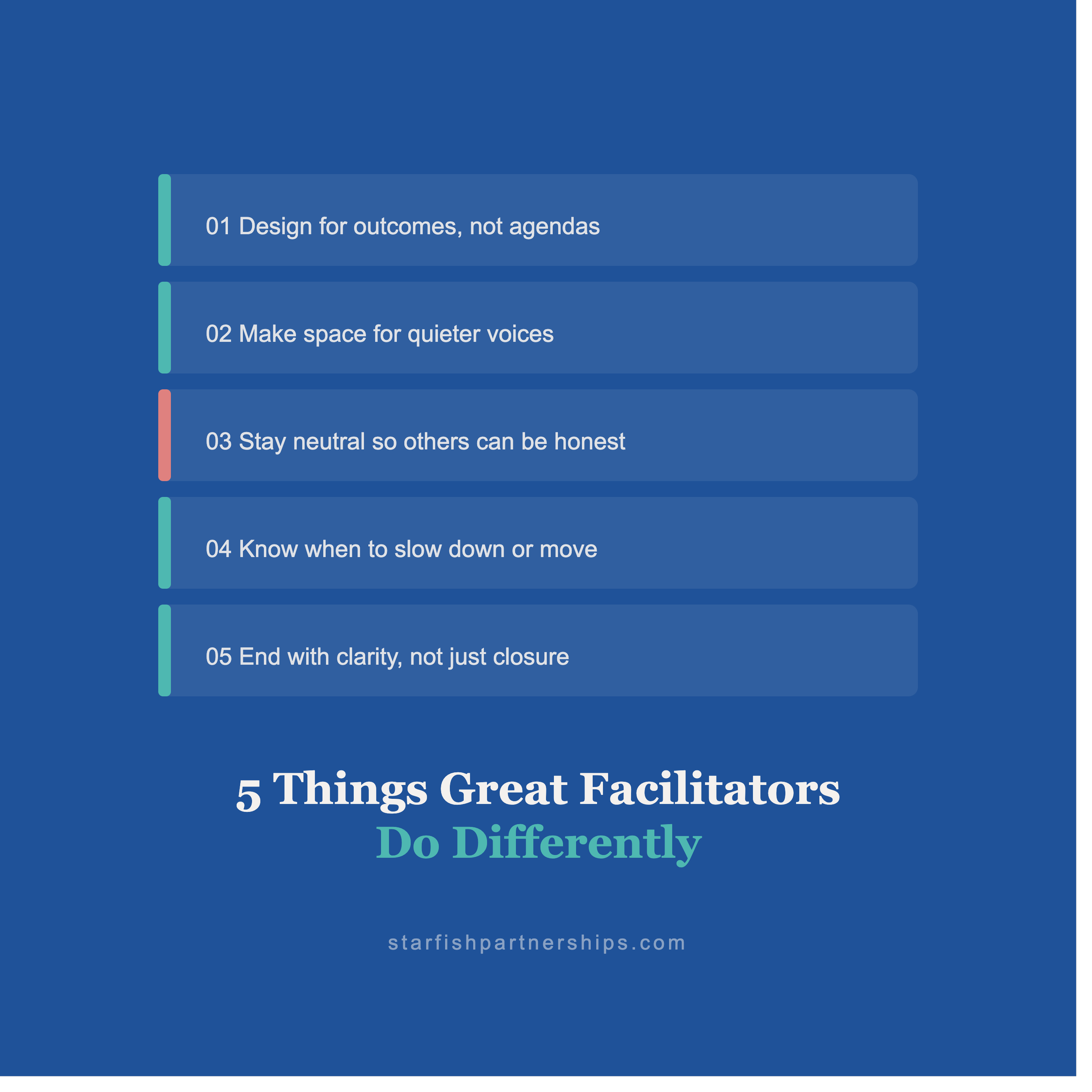 5 Things Great Facilitators Do That Some Leaders Don’t