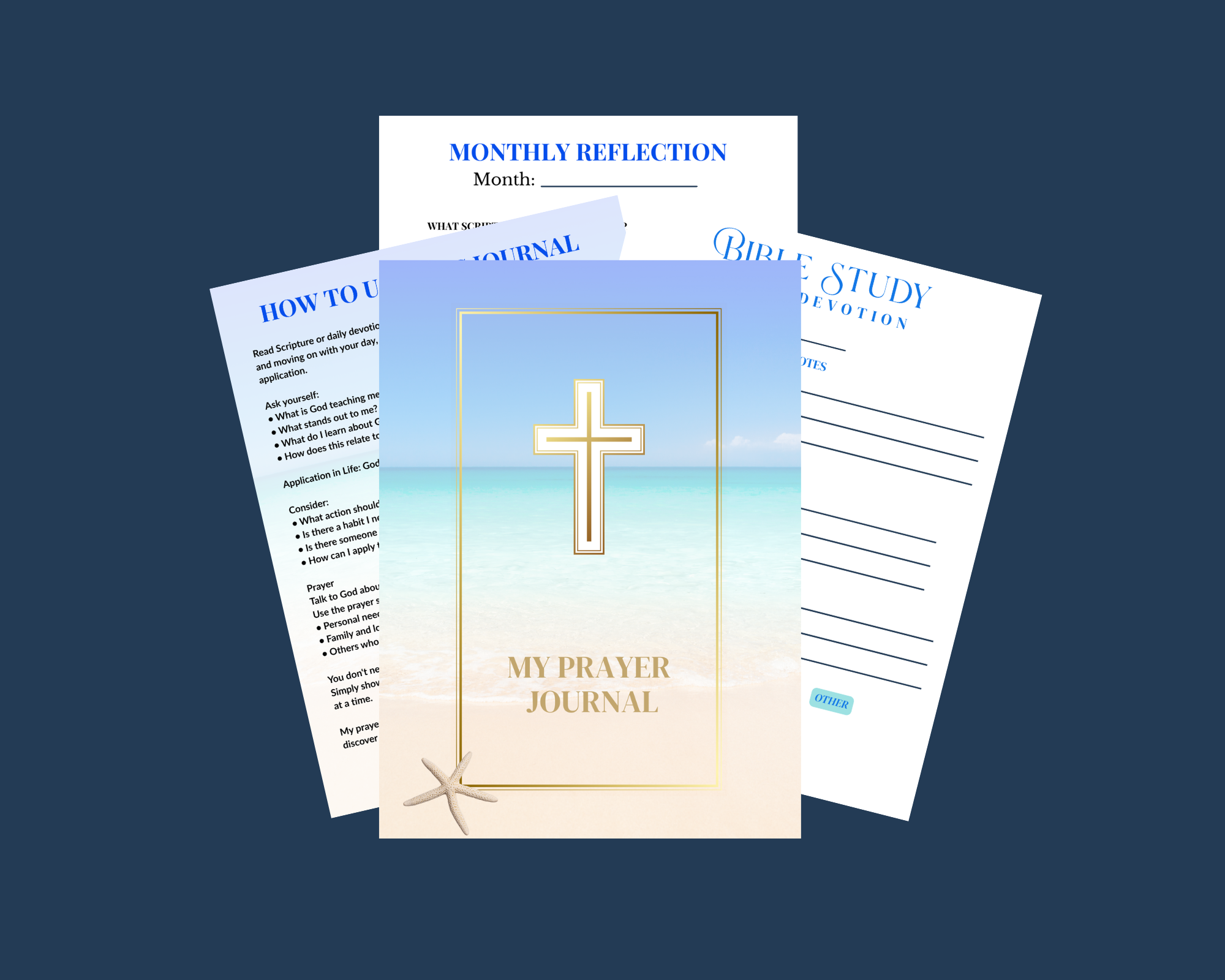 Starfish Prayer Journal - Printable Digital Download