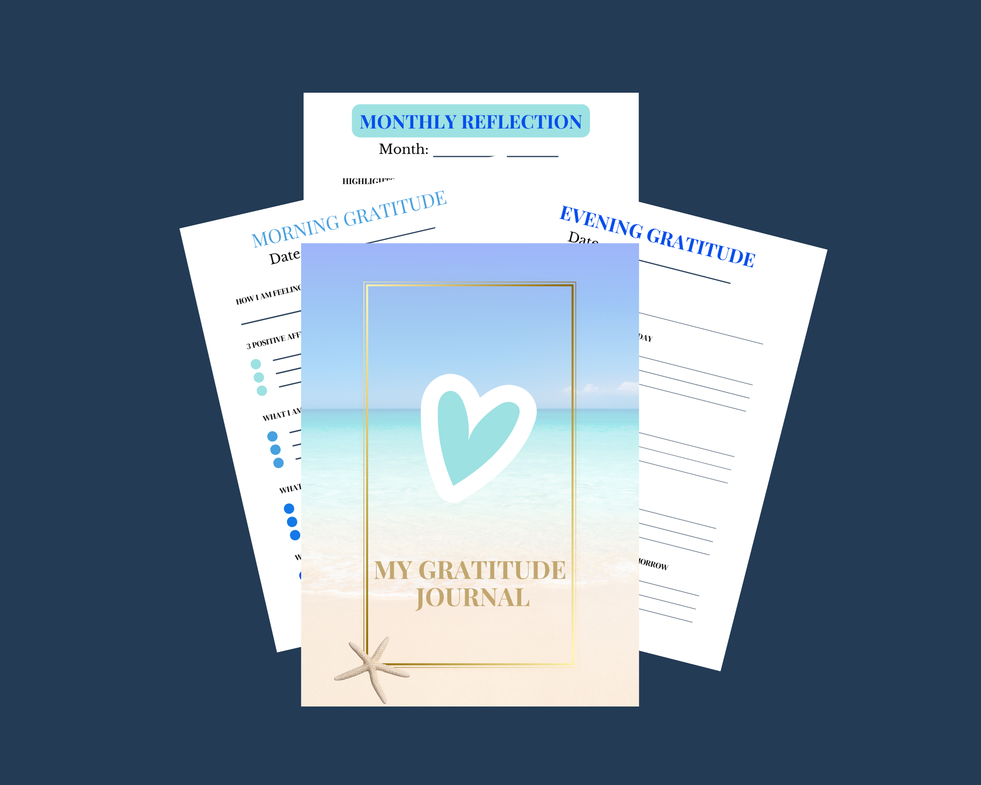 Starfish Gratitude Journal — Printable Digital Download