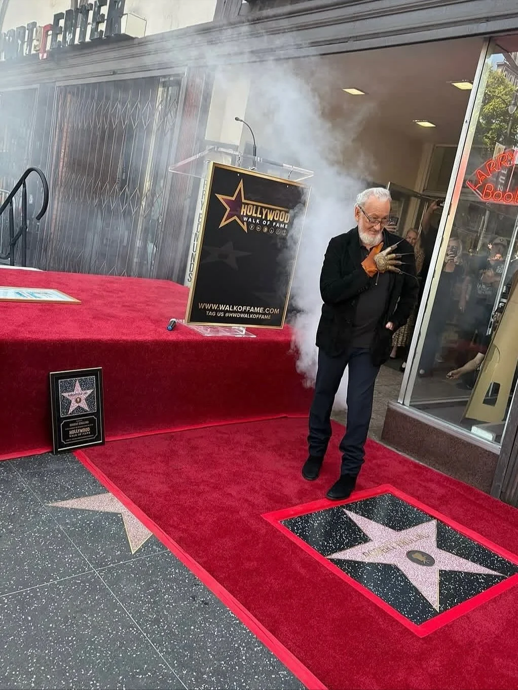 The Ultimate FilmFrog Halloween Checklist 🐸🎃

⭐️ See #RobertEnglund get his star on the Hollywood Walk of Fame
🎞️ Catch a sold out 35mm matinee at the #NewBeverlyCinema
🤠 Interview #JoeBobBriggs ahead of his Spooktacular marathon at the #TexasThe