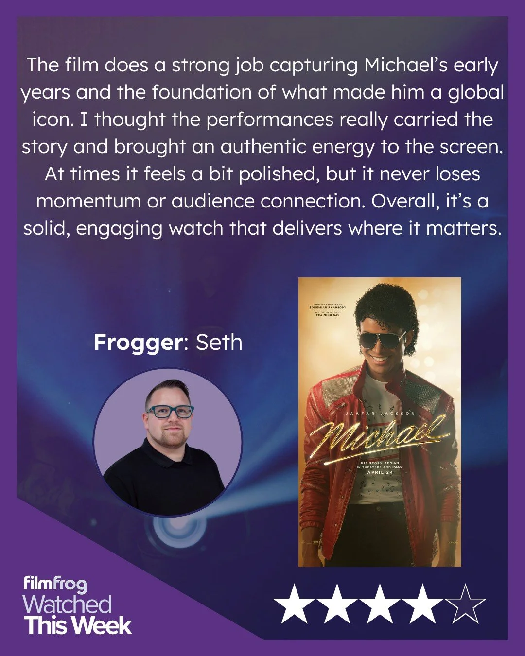 #Michael made nearly $100M at the box office this past weekend, and Frogger Seth stepped out and got a look to see if the hype truly was real! While the film might be a bit polished and too neat of a story for a complex figure, the film's terrific pe