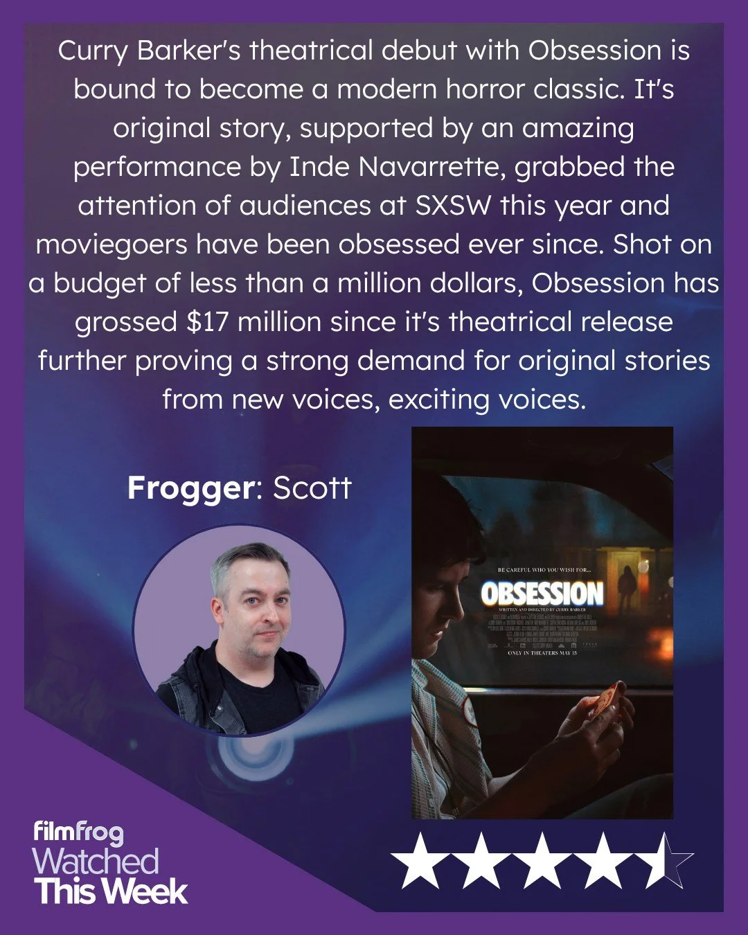 This year has provided no shortage of great horror movies to see on the big screen, but one that's impressed us most ever since we saw it at SXSW is Curry Barker's instant classic of the genre, #Obsession, fusing a love story and a tale of a wish gon