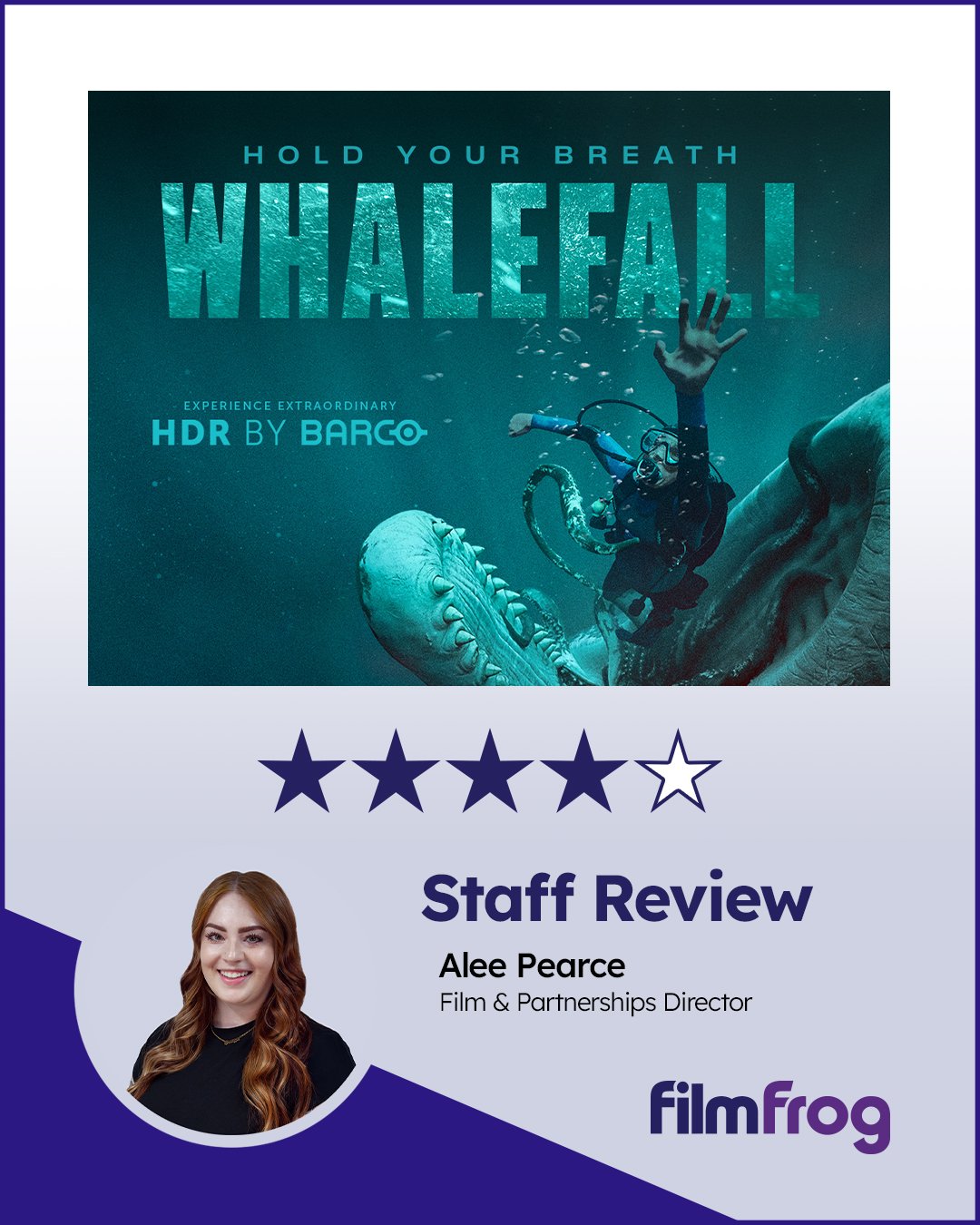 There's certainly no shortage of great new releases in theaters right now, and last weekend, our Film &amp; Partnerships Director Alee checked out one of her most anticipated films of the season, #Whalefall!! She thought that this survival thriller h