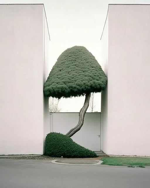 tree taking up too much space between buildings