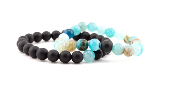 EE Bracelet- Onyx Agate Duo