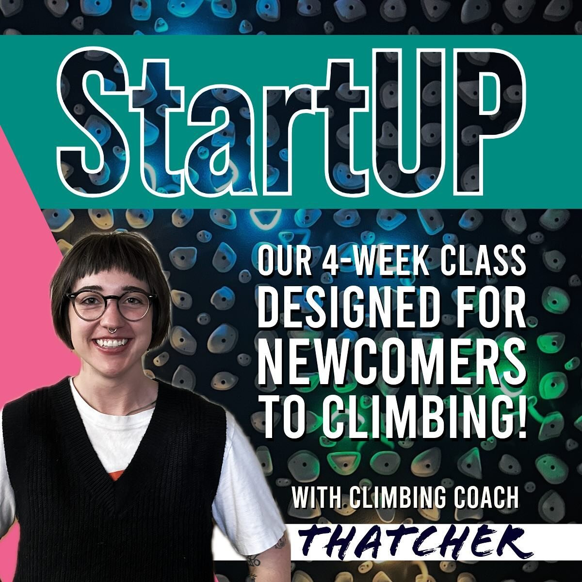 StartUP (with coach Thatcher) is our
4-session bouldering class for newcomers to the sport!
.
In StartUP you will:
1️⃣learn the essential climbing techniques
2️⃣conquer common fears related to bouldering and falling
3️⃣receive instruction from an exp