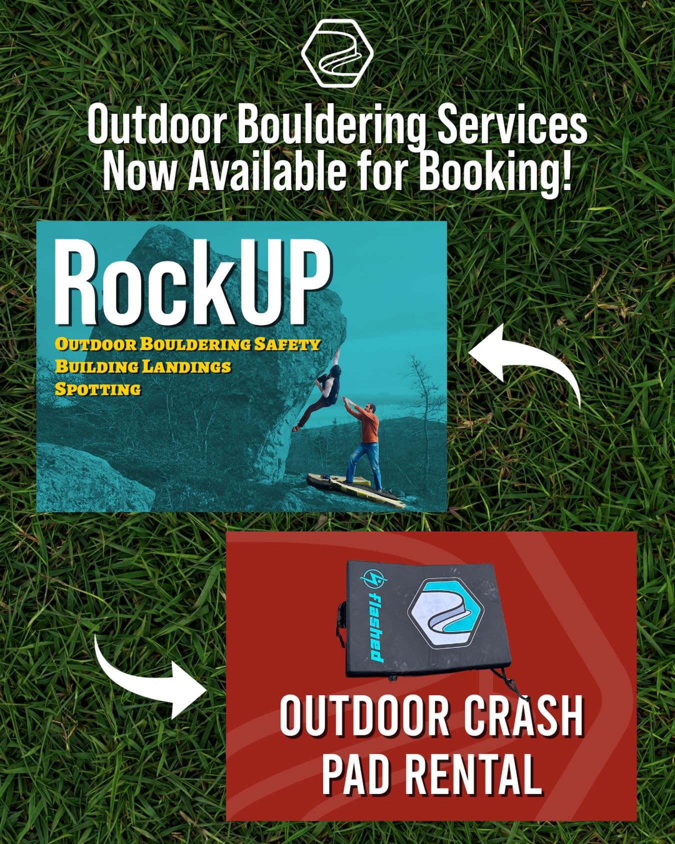 We now offer crash pad rentals, an outdoor bouldering safety class, and we sell the local outdoor bouldering guidebook! Book the class and rental pads the link in our IG bio today!