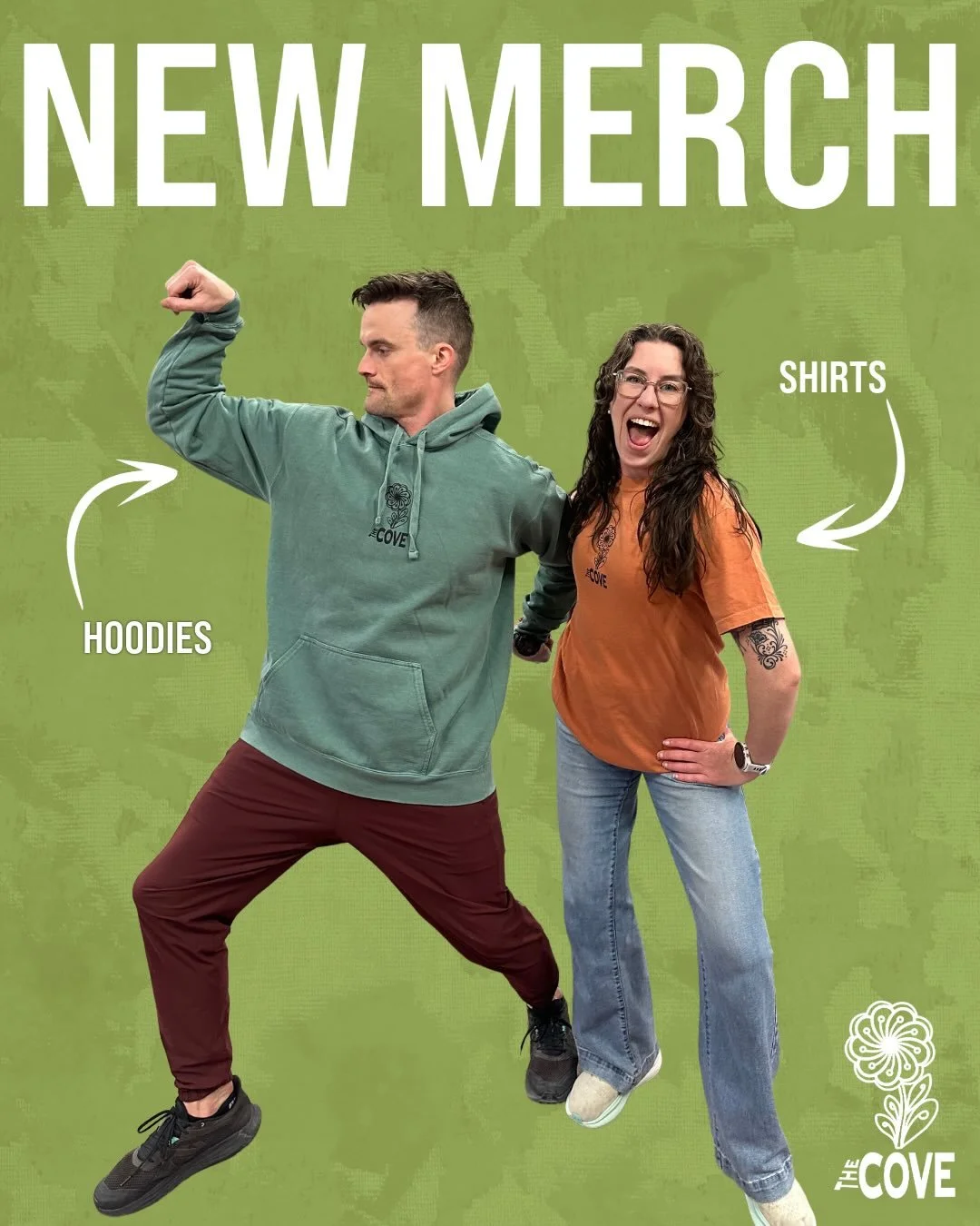 New Cove merch now in stock! 
We have hoodies and t shirts featuring artwork from our very own @_julesbr_ ! We are super stoked on these ones, folks! Come get yours today!