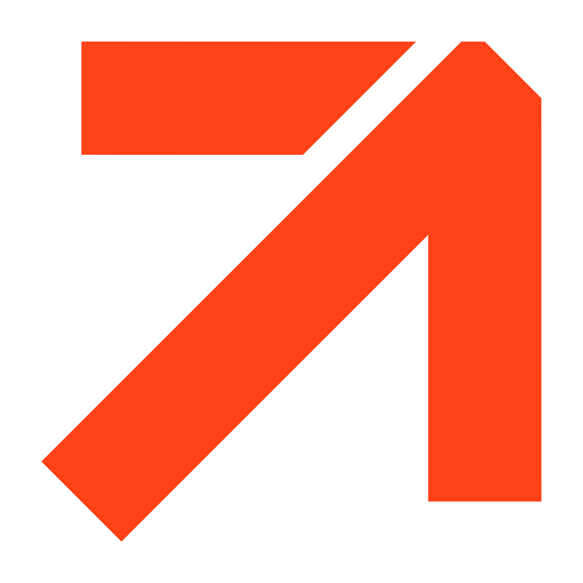A red and orange stylized number seven and arrow logo on a black background.