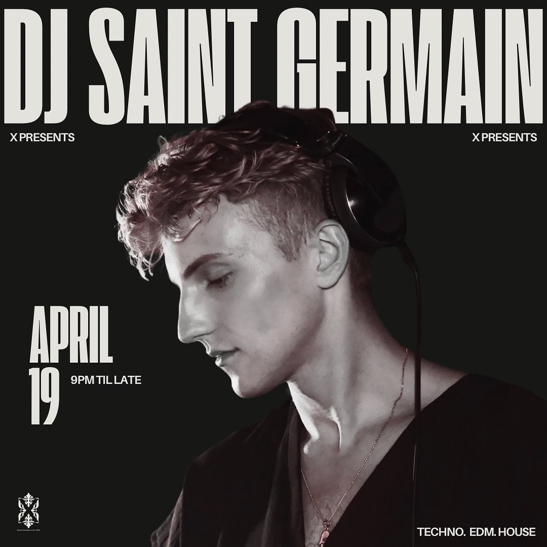 X Presents

DJ Saint Germain @6thmusic 

Techno | EDM | House

Friday, April 19
9pm &lsquo;til late

21+ | No Cover

#danceparty #dance #house #edm #techno #manhattanbeach #speakeasy #friday #cocktails
