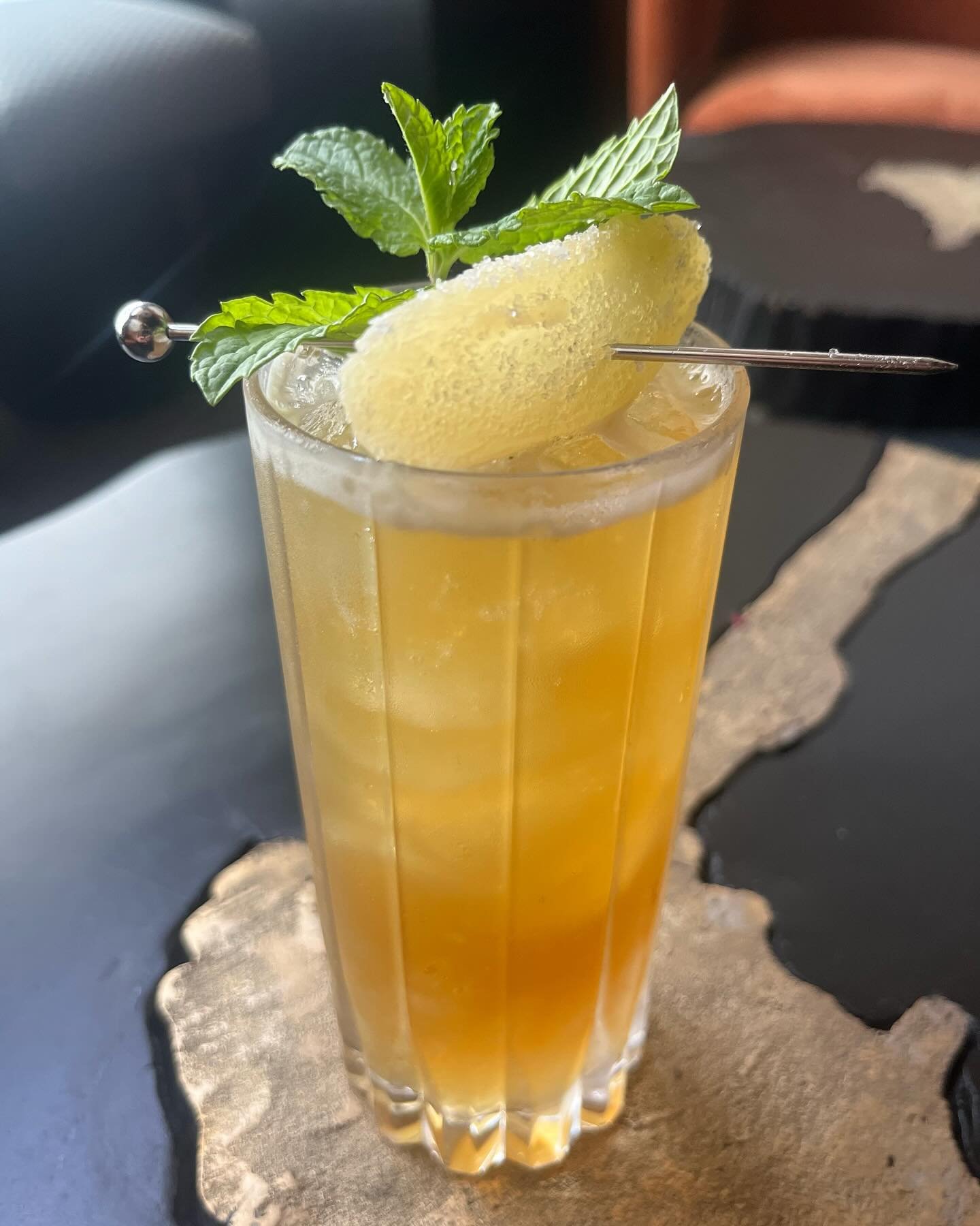 X Presents 

Desert Bloom 

Opuntia Cactus Pear Brandy 
Pimm&rsquo;s No1
Laird&rsquo;s Apple Brandy
ginger syrup
fresh lemon
muddled mint &amp; cucumber
Fever Tree Ginger Beer float

#newcocktail #speakeasy #cocktaillounge #cocktails #creative #fun #