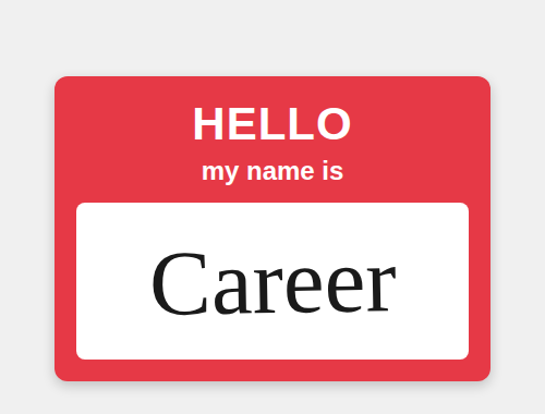 On career and identity