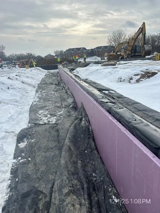 Dec. 1, 2025: New concrete with cold protection installed.