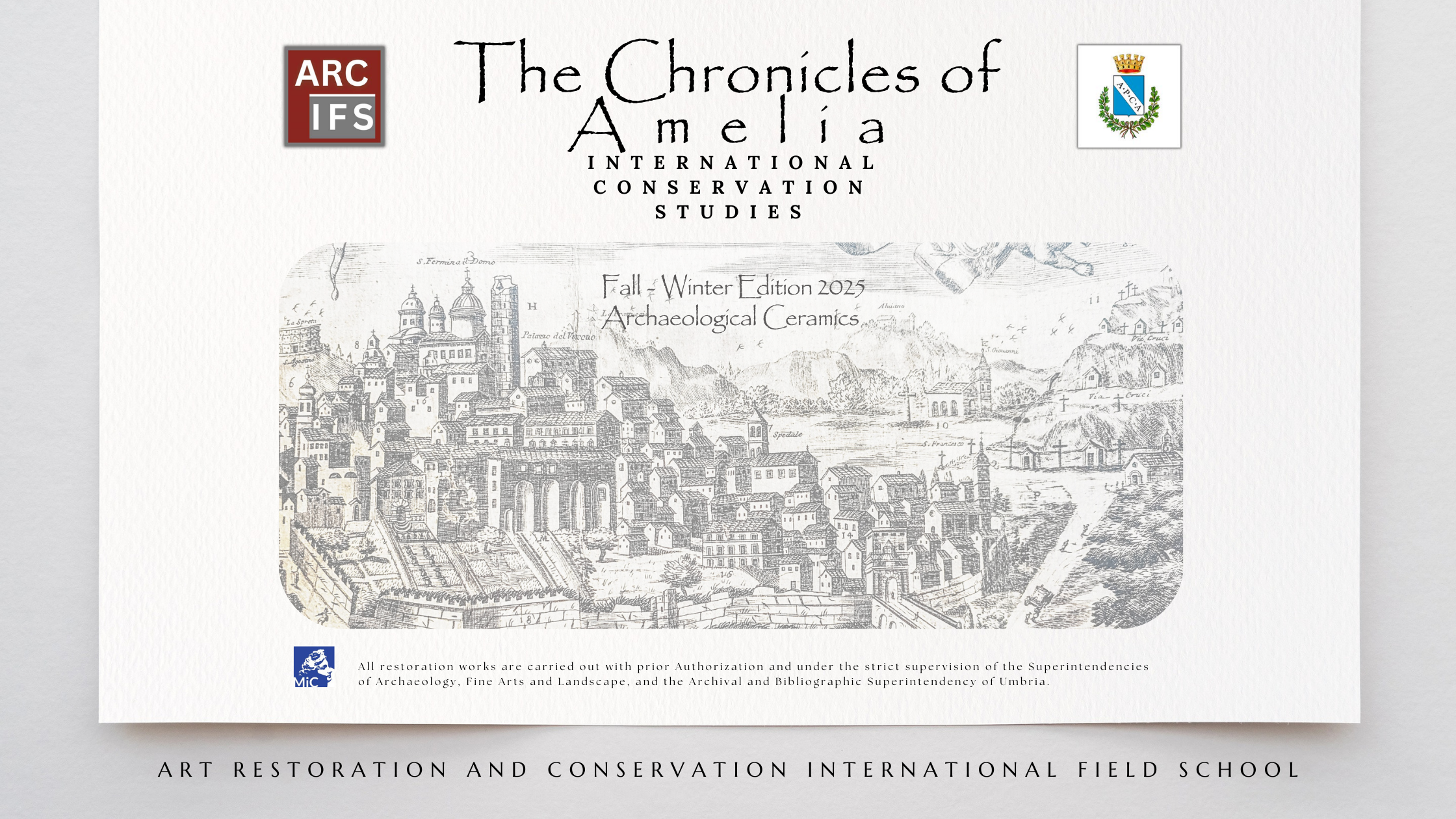 Archaeological Ceramics Restoration with Amelia International Conservation Studies ARCIFS AICS