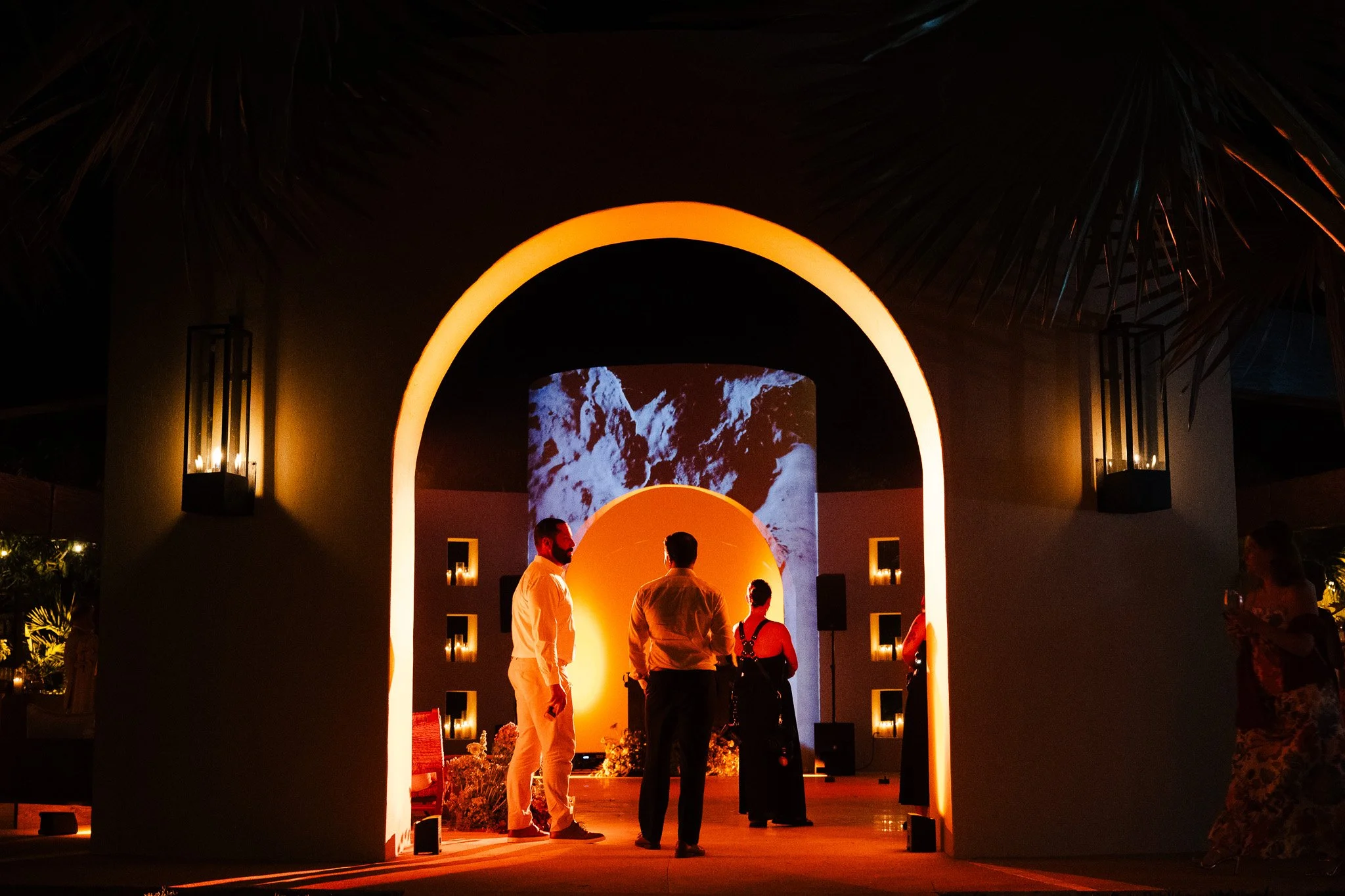 Projection Mapping Wedding Cabo Bride Grood Event Lighting Rental