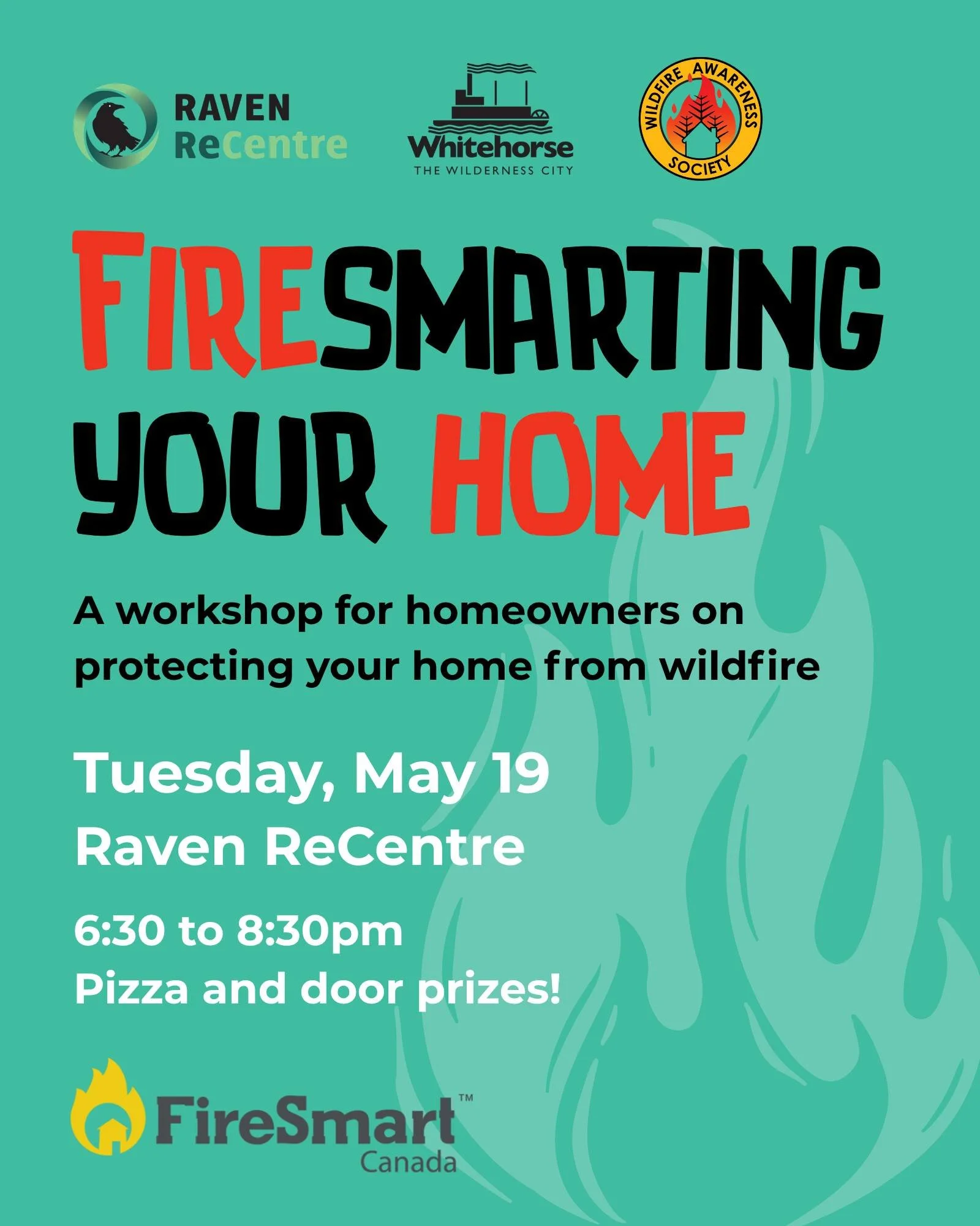 Spring has finally sprung, and we're approaching 🔥 season 👀.

Join Raven ReCentre, @cityofwhitehorseyt's FireSmart program, and the Wildfire Awareness Society in our upcoming workshop: Firesmarting Your Home 🏠.

Full details are available on Human