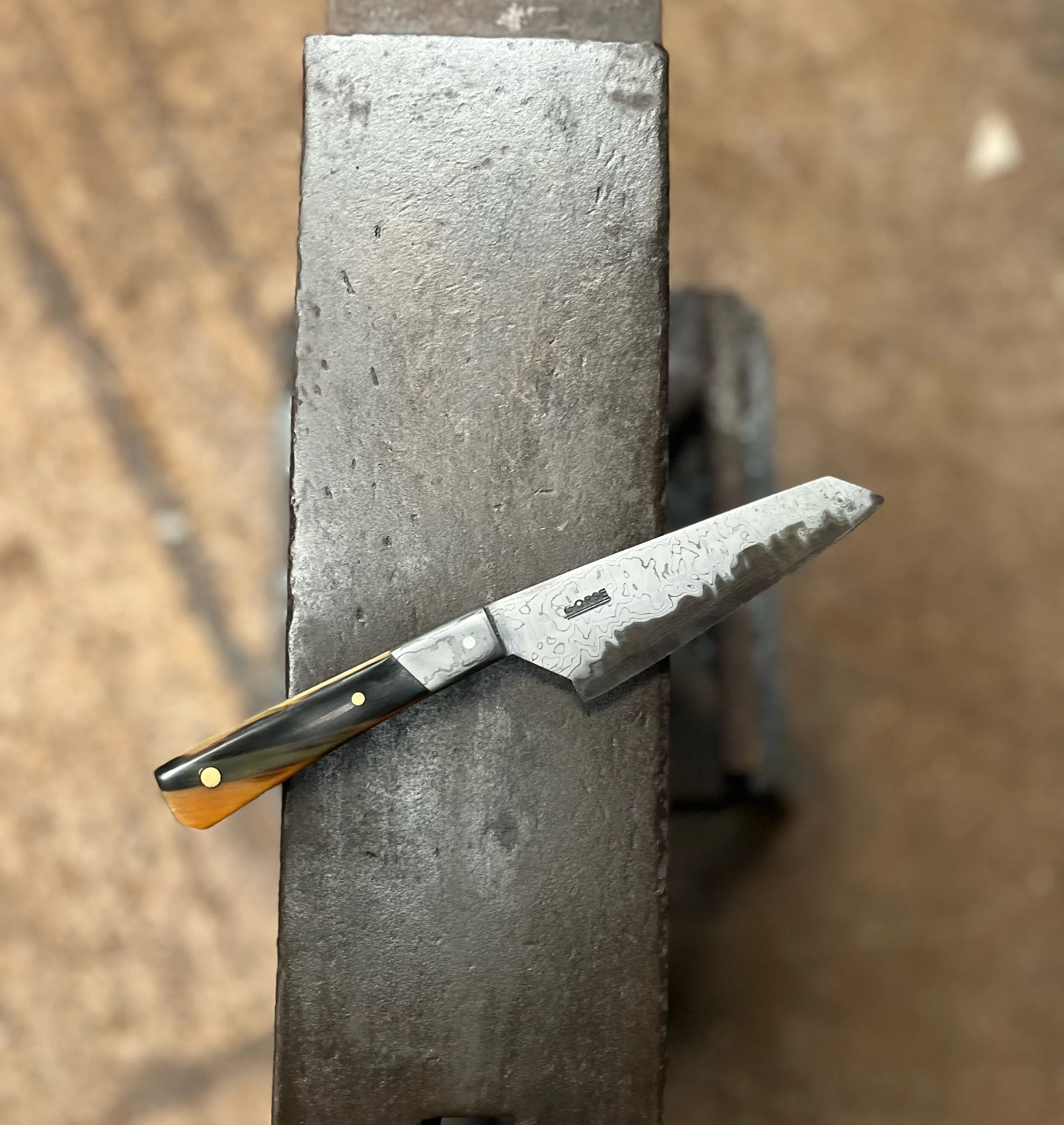 Ready to ship - 12cm Petty With Zuba Horn Handle And Walnut Guard