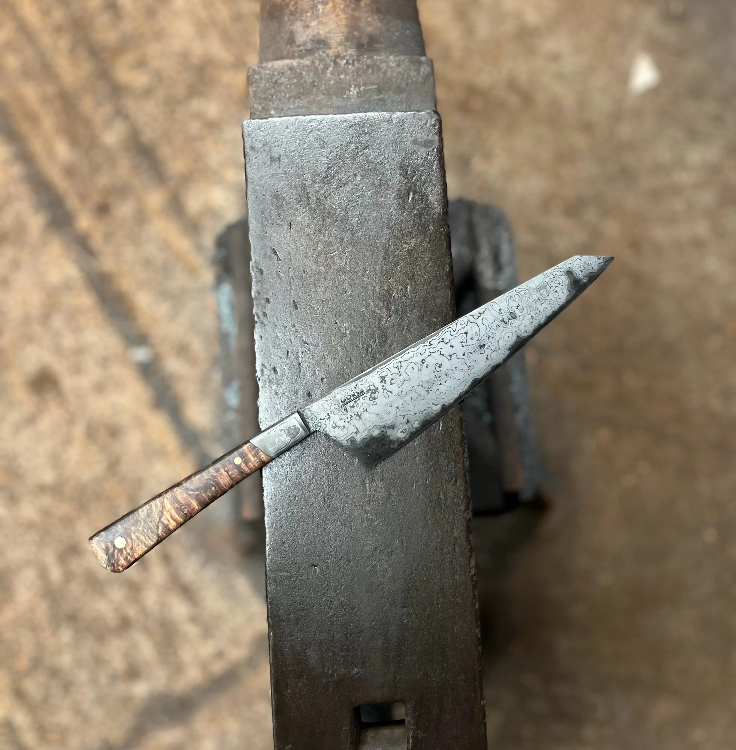 Ready to ship - 20cm Gyuto With Beech Burl Handle And Walnut Guard