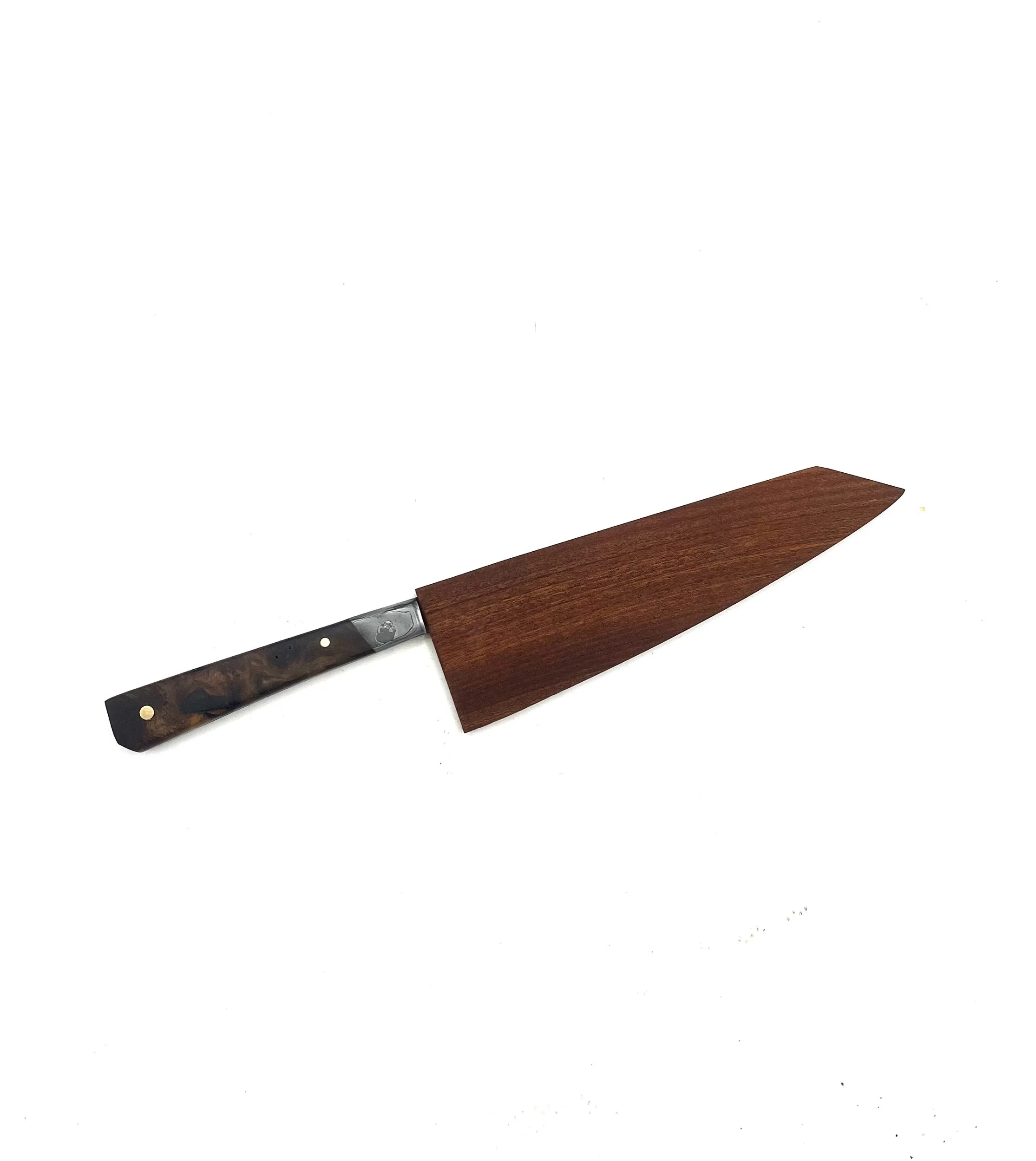 handmade 20cm chefs knife with wooden sheath