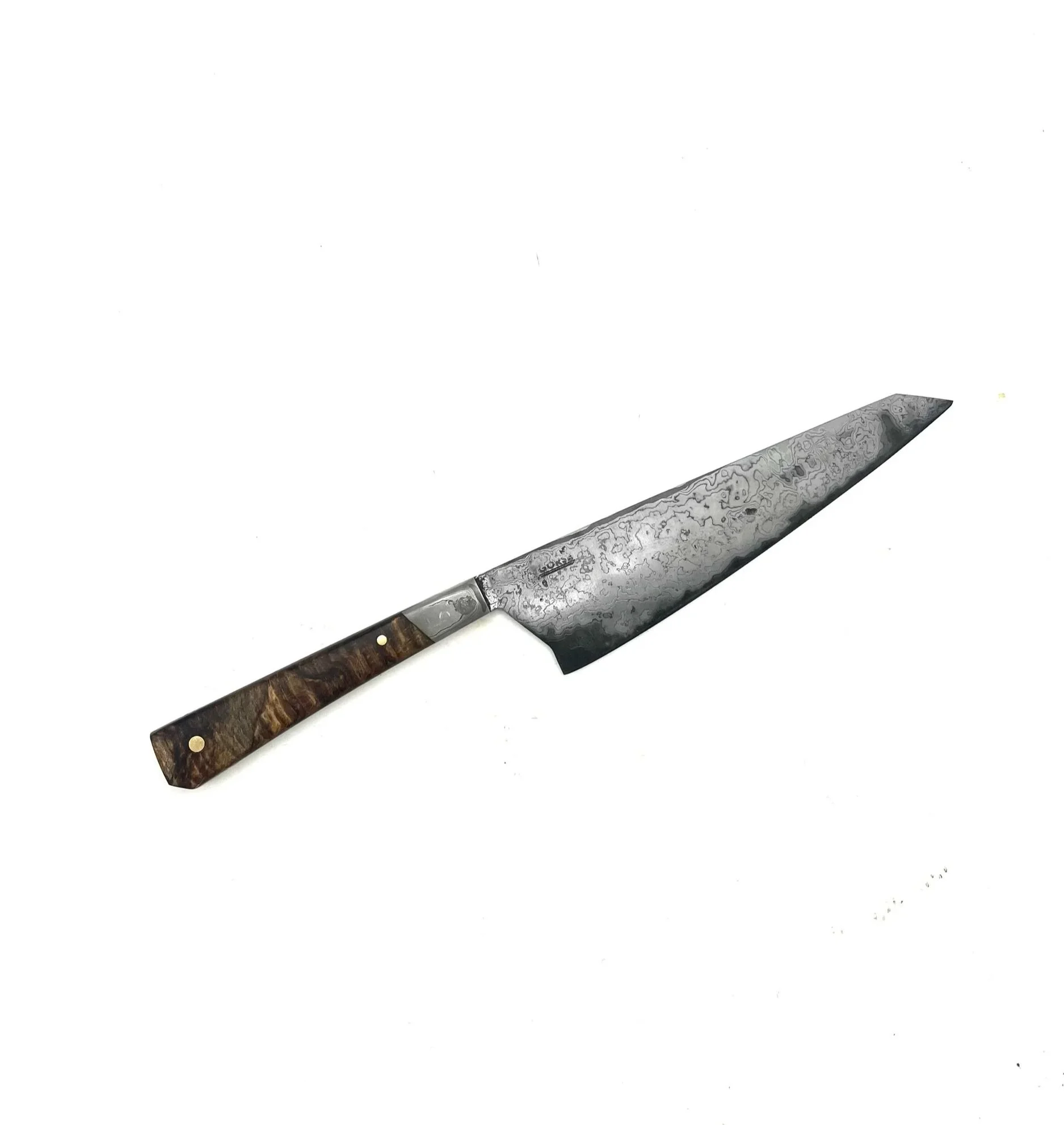 Ready to ship - 20cm Gyuto With Beech Burl Handle And Walnut Guard