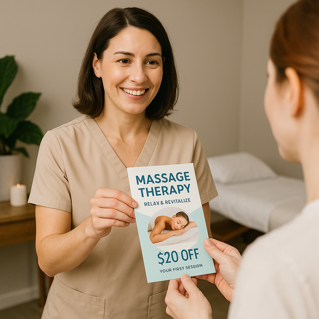 Flyers for Massage Therapists: A Relaxed Way to Attract Local Clients