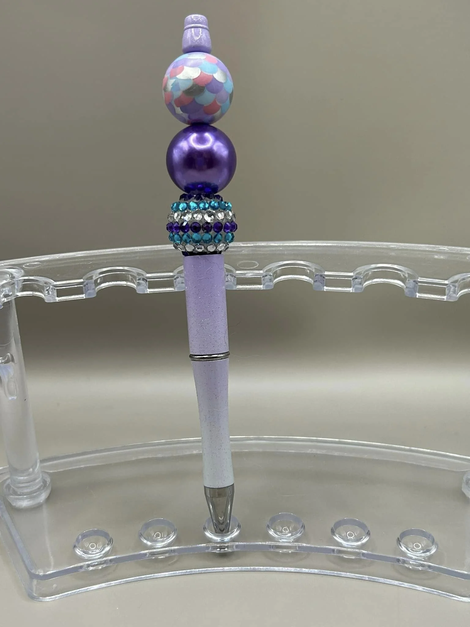 Mermaid scale beaded pen