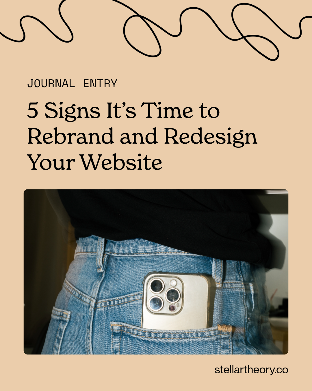 woman with iphone in back pocket.