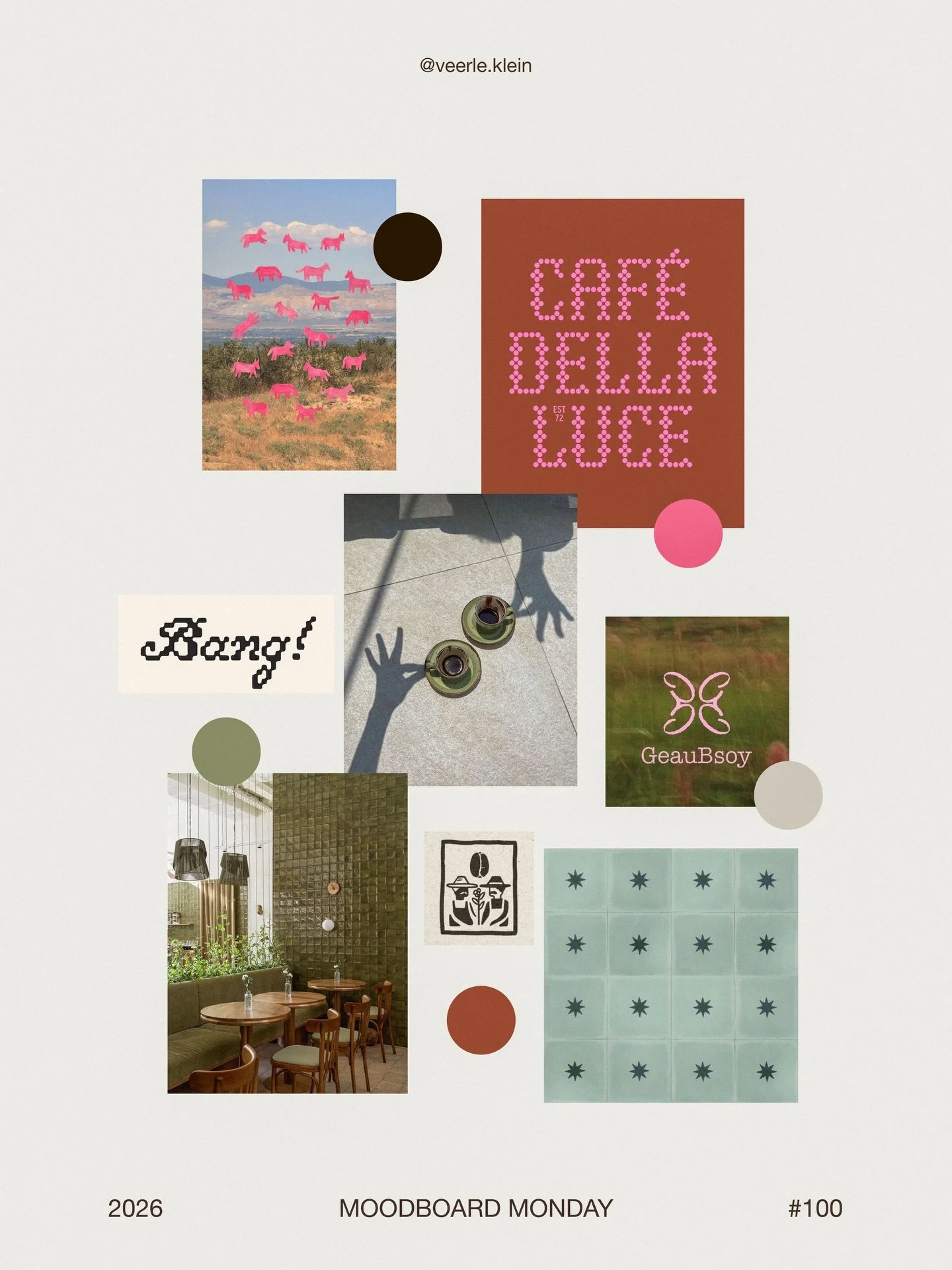 Already the 100th edition of Moodboard Monday! In the mood for a vibey coffee caf&eacute; branding this week ☕️💖

All pictures from Pinterest, makers are credited when found.

Credits:
@thenoisetier 
@merakiart.studio 
@hannamdykstra

-
#moodboardmo