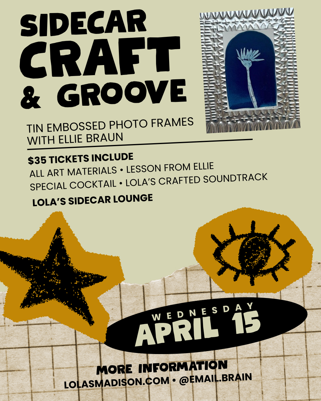 SIDECAR CRAFT & GROOVE WITH ELLIE BRAUN