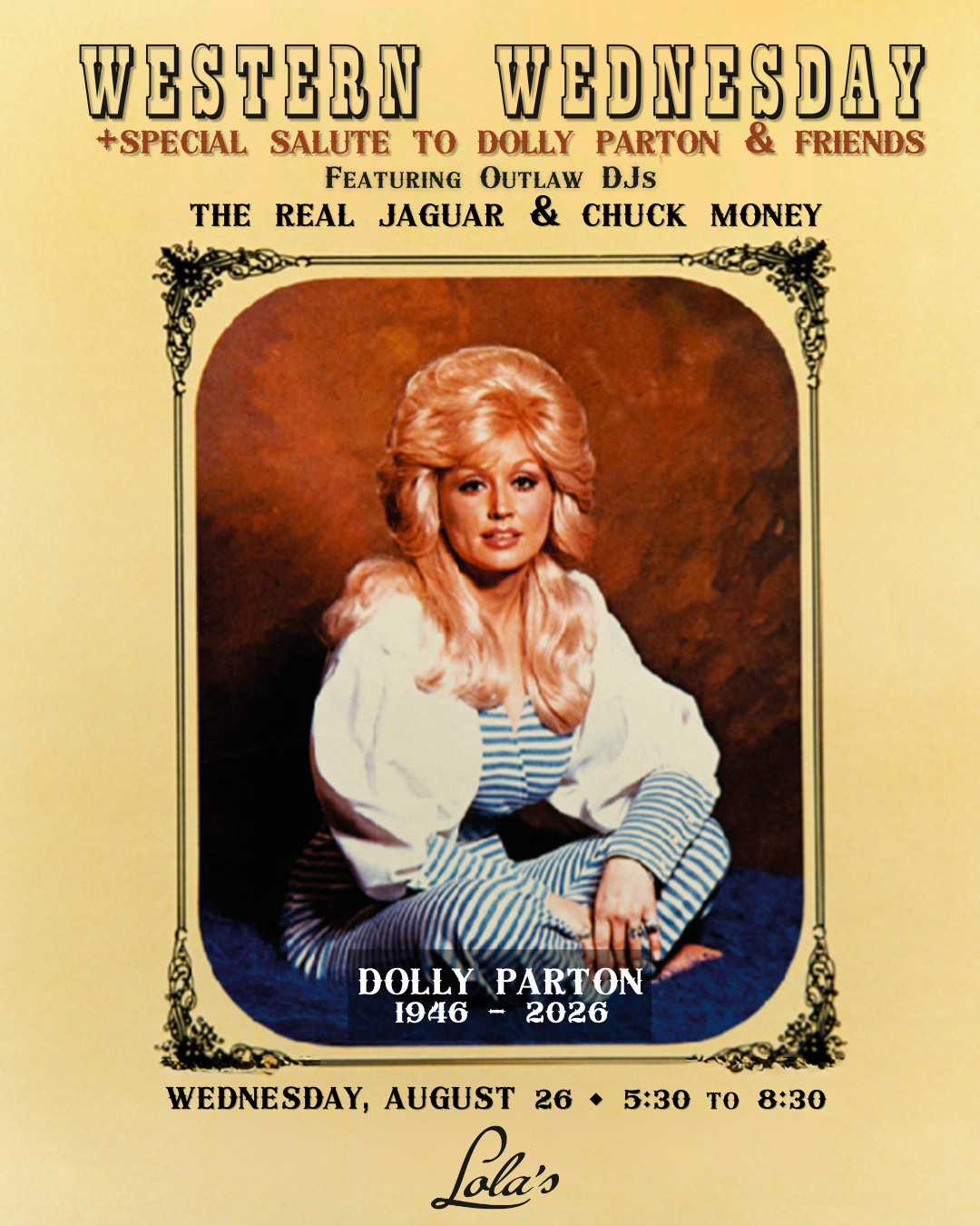 WESTERN WEDNESDAY TRIBUTE TO DOLLY PARTON with CHUCK MONEY &amp; THE REAL JAGUAR
