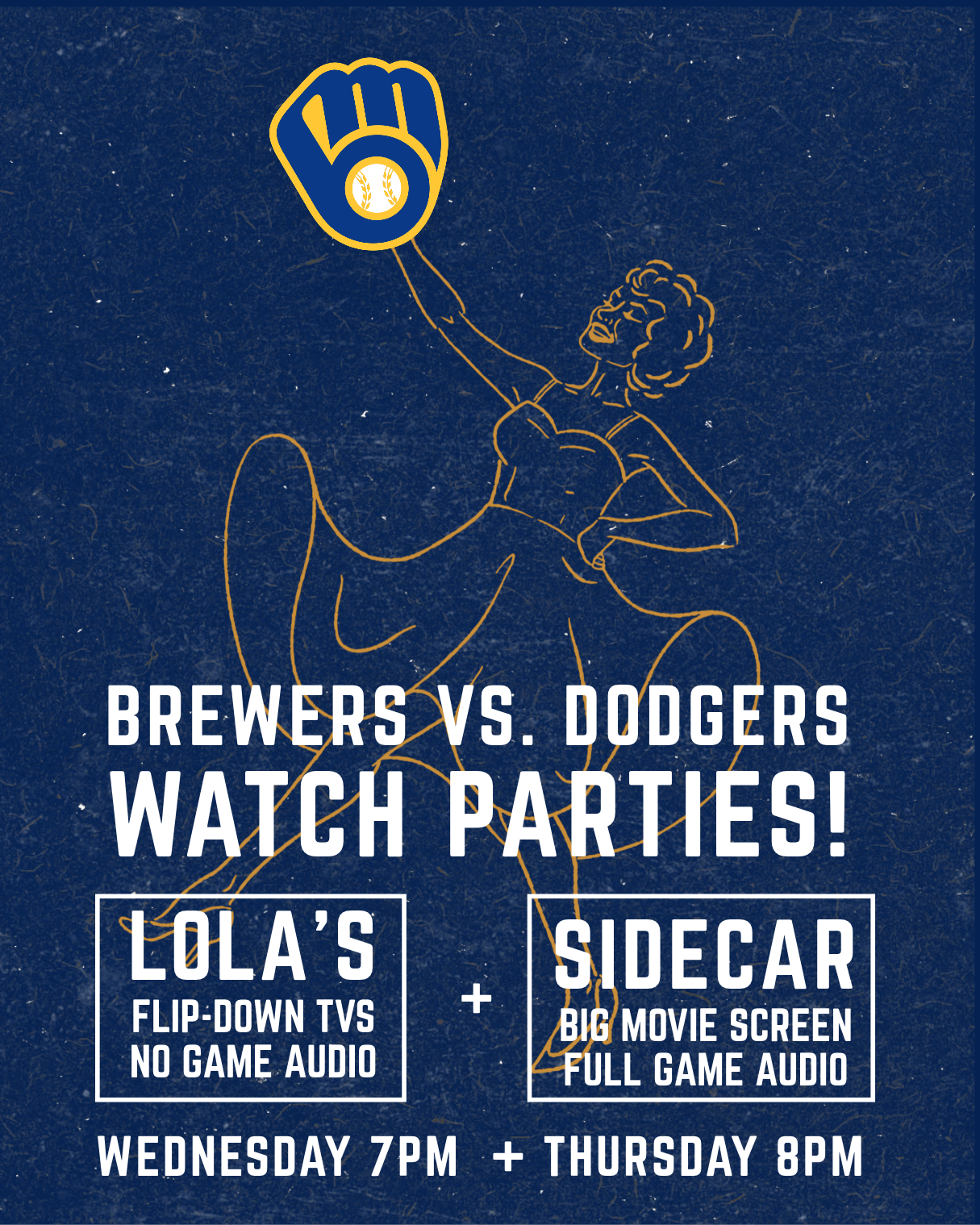 BREWERS VS DODGERS WATCH PARTIES!